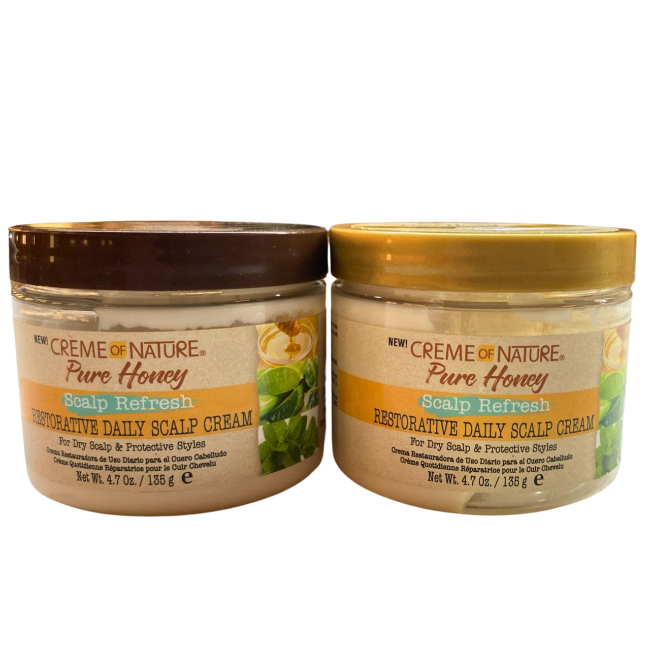 Creme Of Nature Pure Honey Scalp Refresh Restorative Daily Scalp Cream For Dry Scalp & Protective Styles