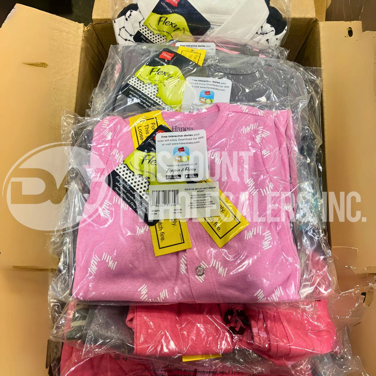 Baby Hanes Assorted Clothing Lot – Bibs, Onesies, Tops, Bottoms & More (50 Pcs Lot)