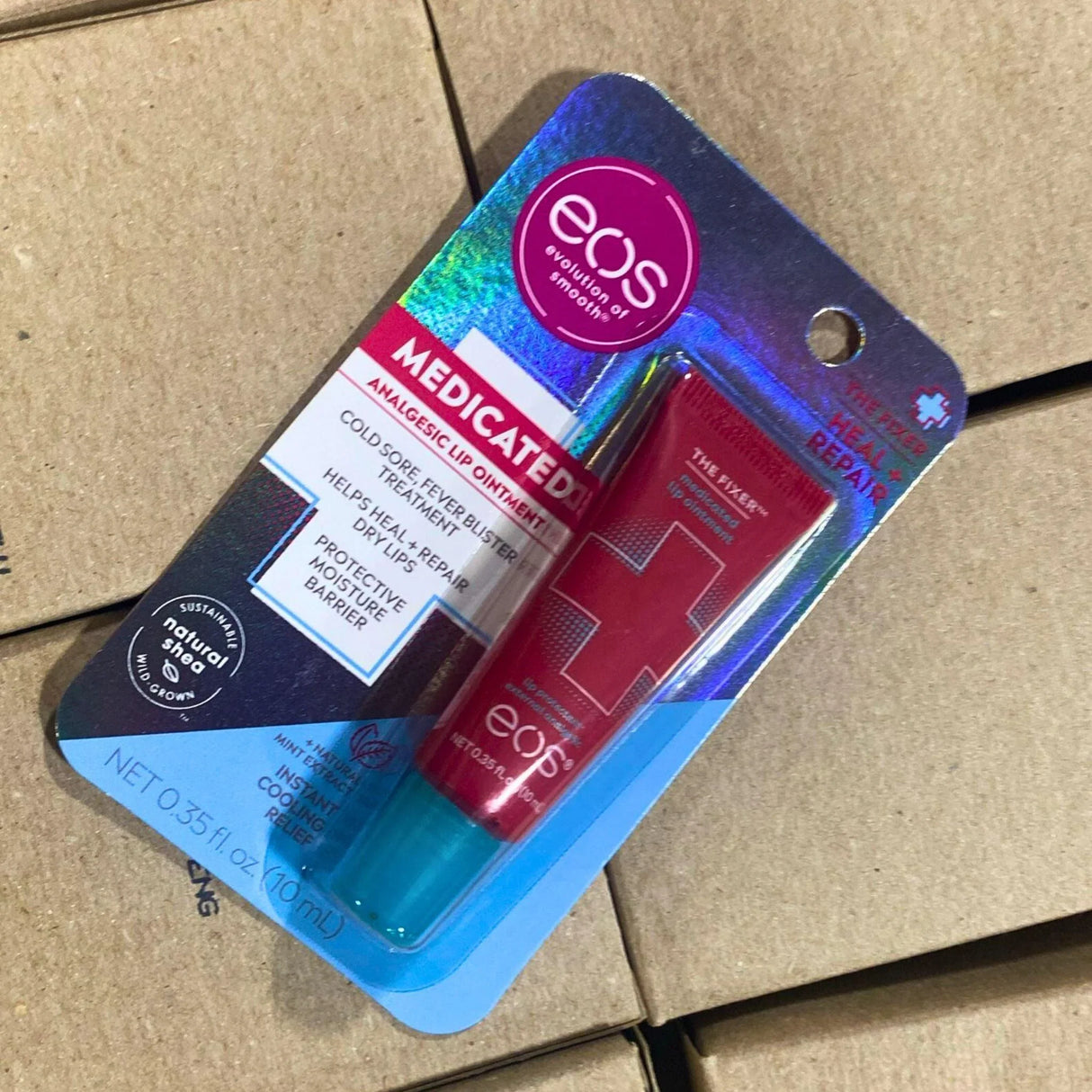 Eos Evolution Of Smooth Medicated Analgesic Lip Ointment