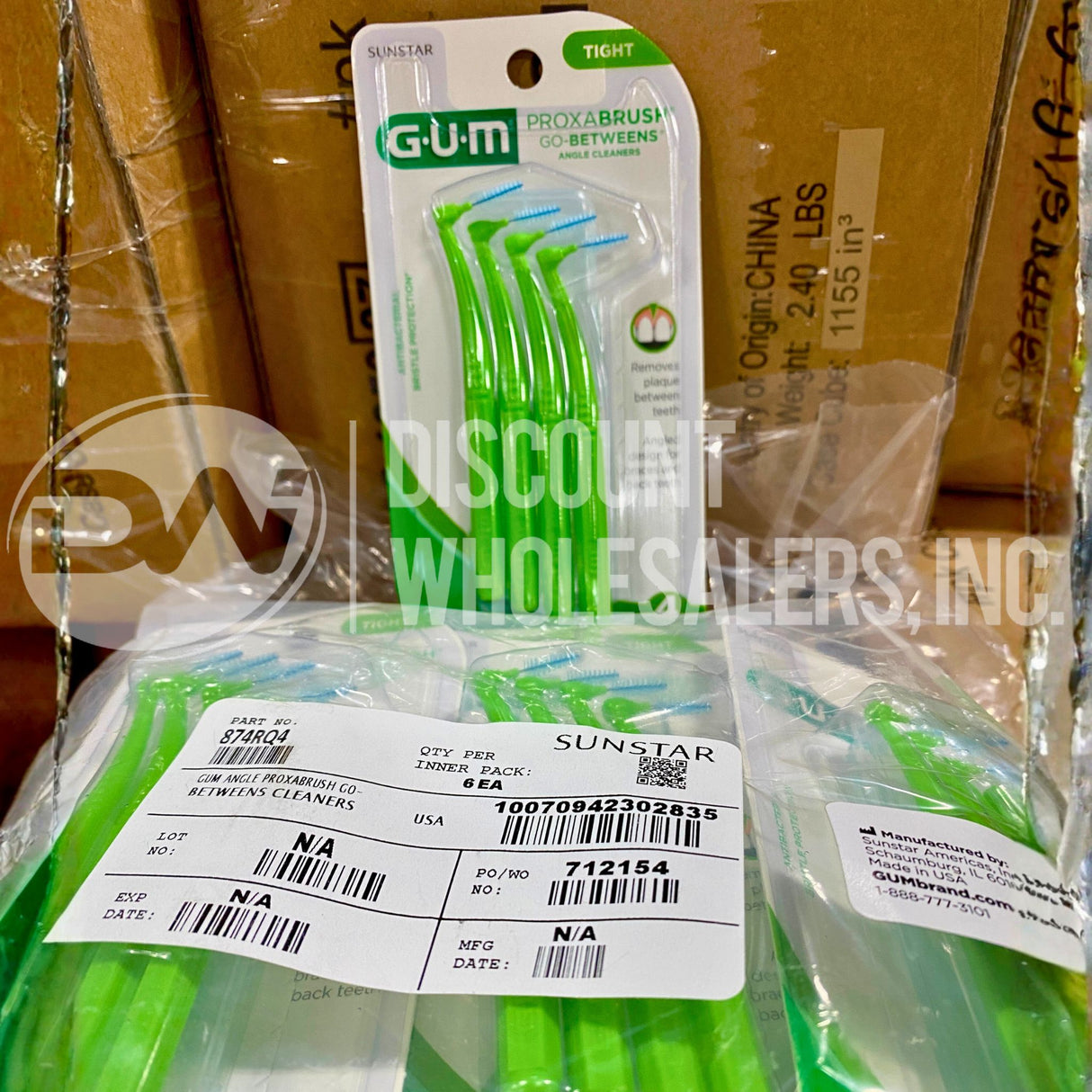 G.U.M Proxabrush Go-Betweens Angle Cleaners – 4 Count Interdental Brushes Pack (100 Pcs Lot)