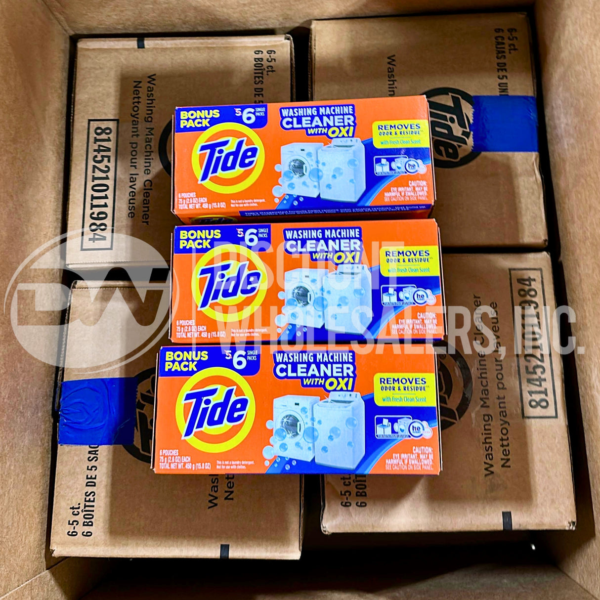 Washing Machine Cleaner by Tide,Washer Cleaning Tablets for Front and Top Loader 6 SINGLE PACKS (90 Pcs Lot)