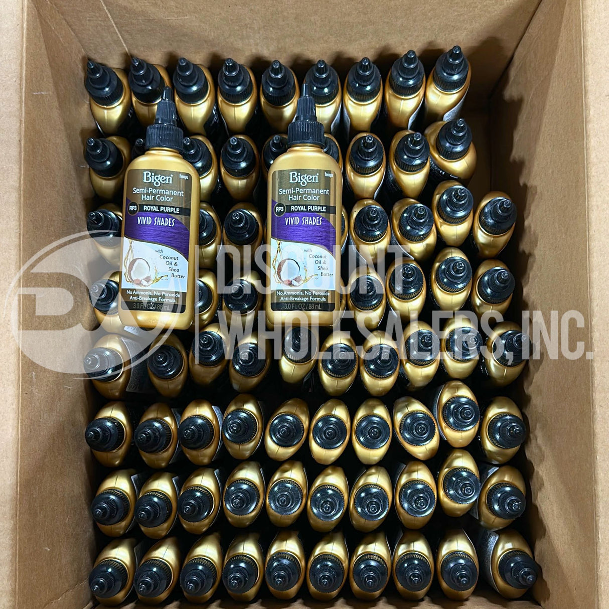 Bigen Semi-Permanent Haircolor RP3 Royal Purple Vivid Shades 3 Oz. No Ammonia (80 Pcs Lot)