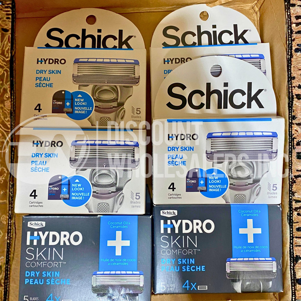 Schick Hydro Dry Skin 4 Cartridges 5 Blades (240 Pcs Lot)