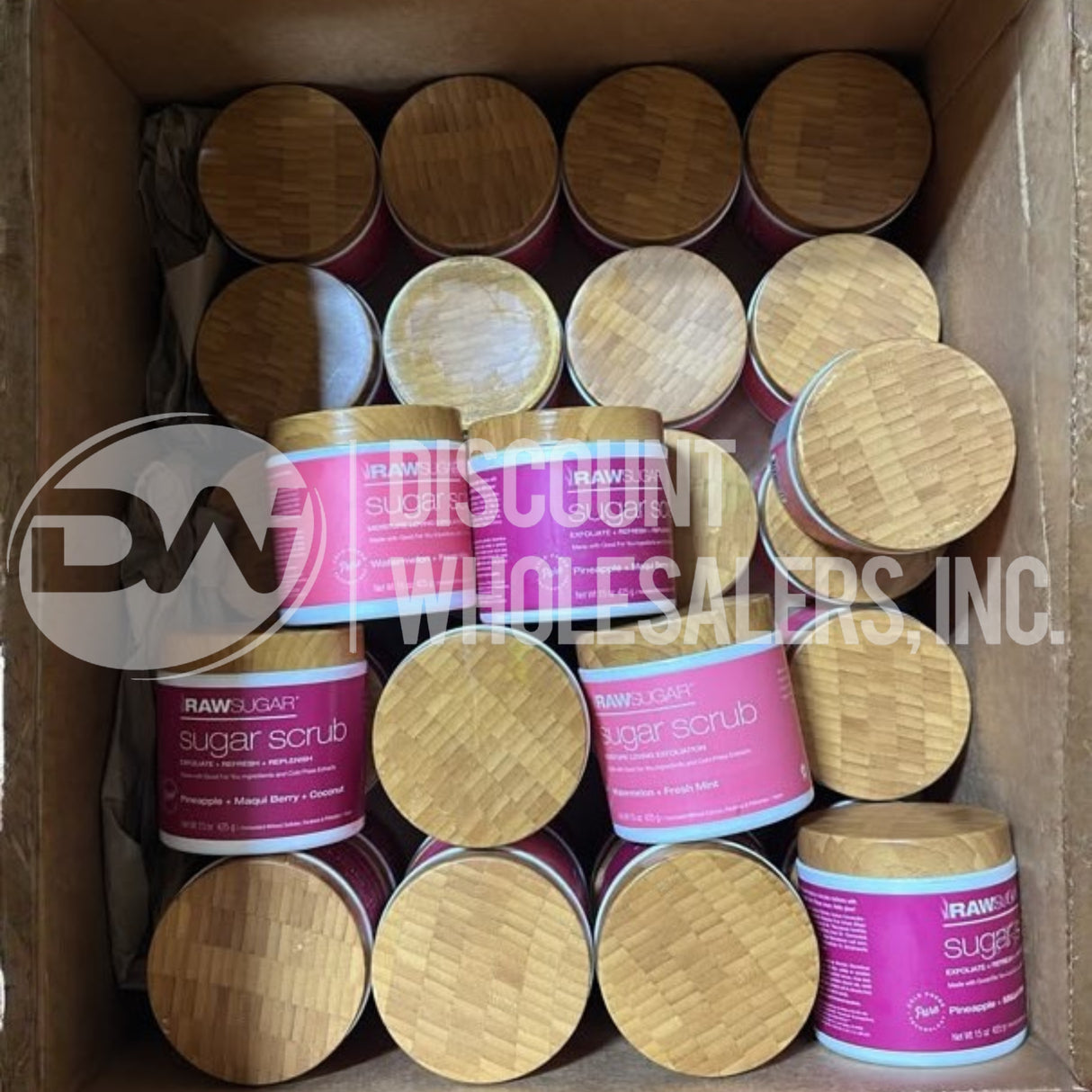 Raw Sugar Scrub Pineapple And Watermelon 15oz Mix (100 Pcs Lot)
