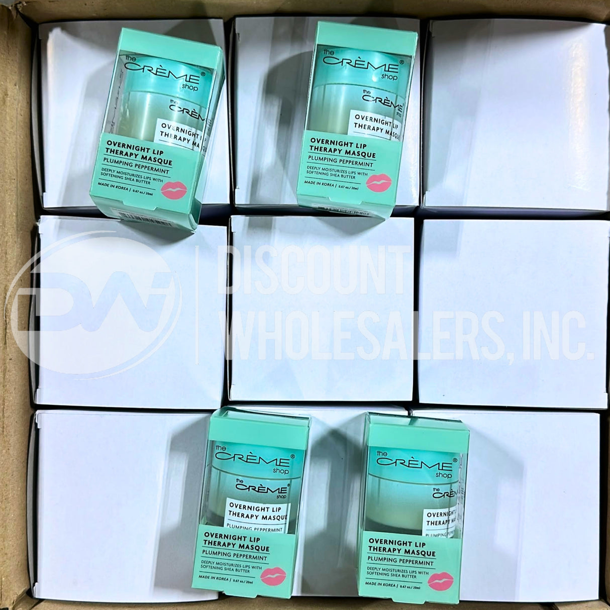 The Creme Shop Overnight Lip Therapy Masque Plumping Peppermint 0.67 Oz (80 Pcs Lot)