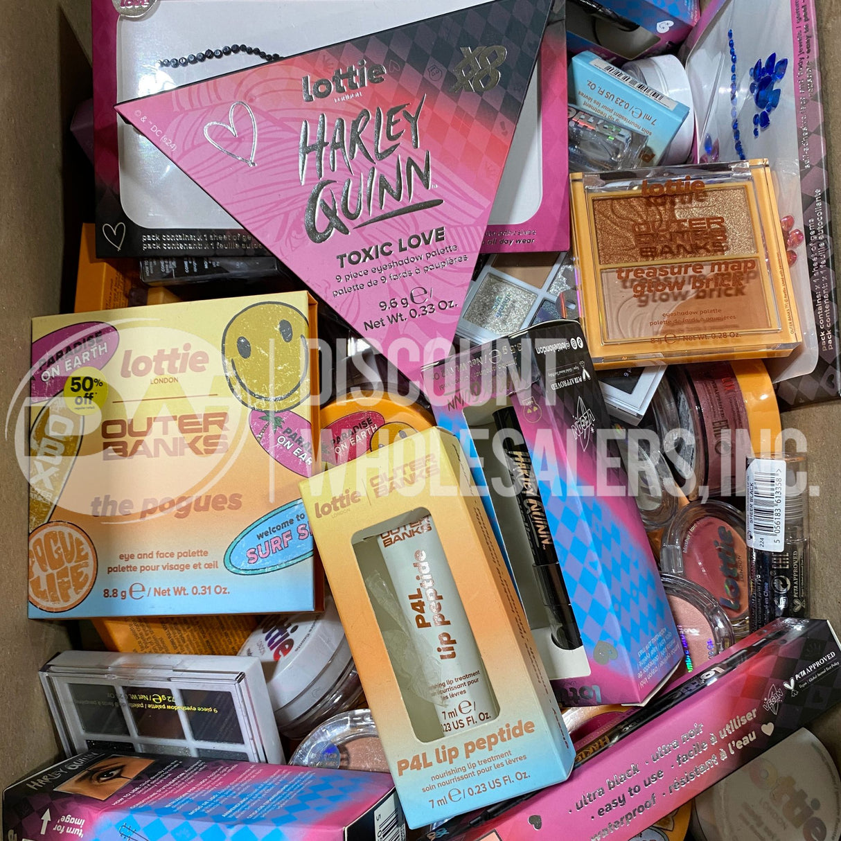 Lottie Assorted Makeup Eyeshadow, Liners, Blush, Mascara and Lip (100 Pcs Lot)