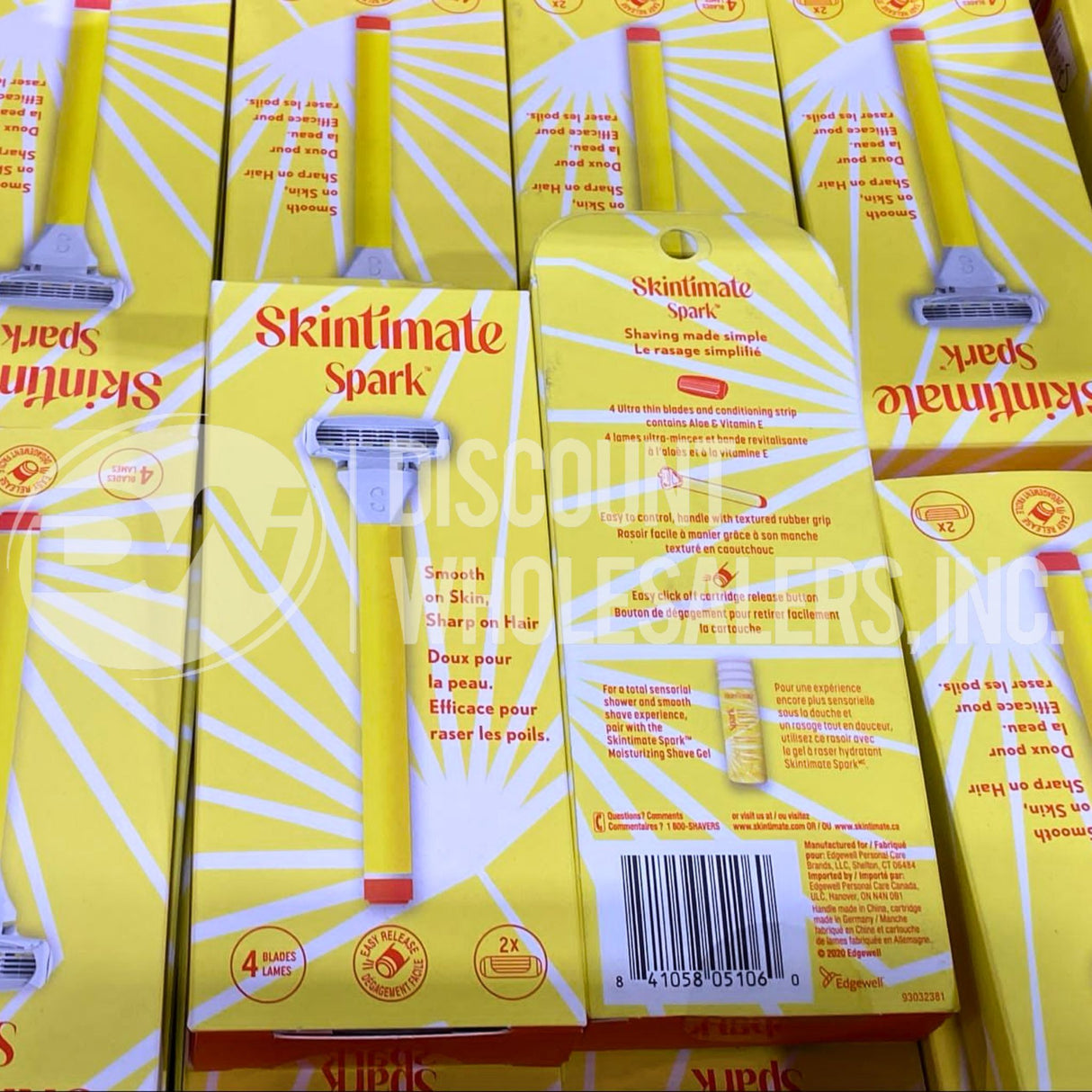 Skintimate Spark Smooth on Skin,Sharp On Hair- 4 Blades 2x Cartridges (600 Pcs Per Pallet)