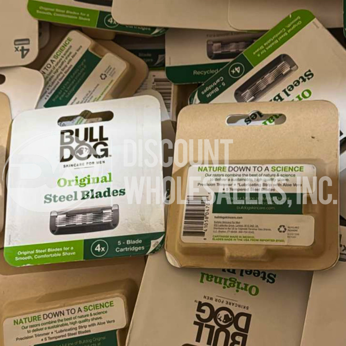Bull Dog Skincare for Men Original Steel Blades 4x 5-Blades Cartridges (250 Pcs Lot)
