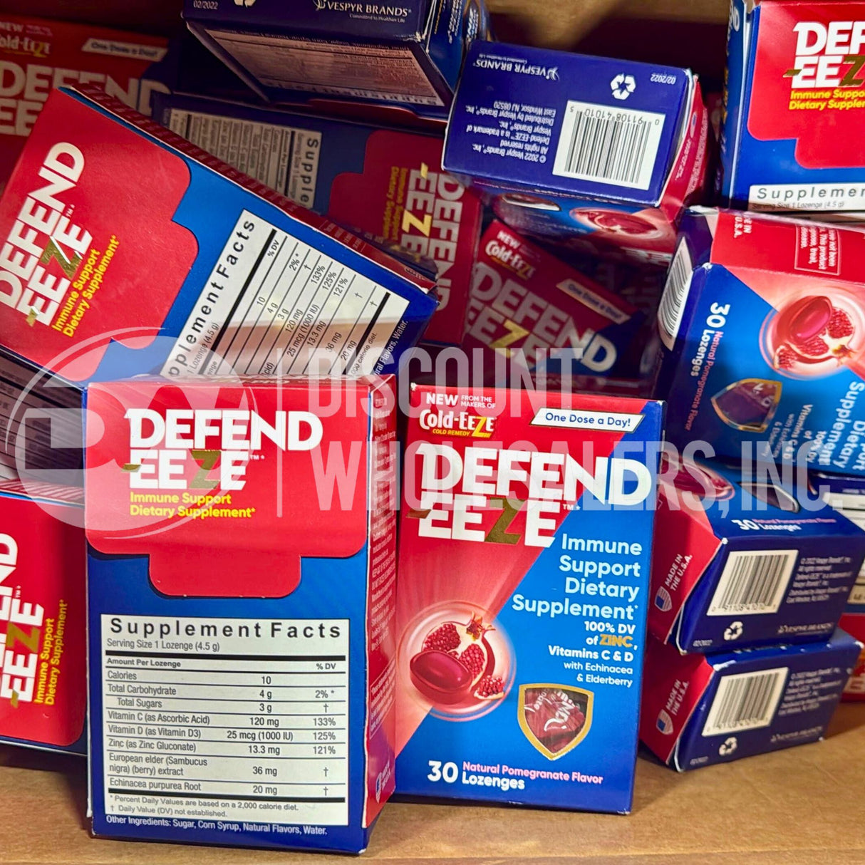 Cold-Eeze defend-Eeze Inmune Support, 30 Lozenges Pomegranate Flavor (50 Pcs Lot)