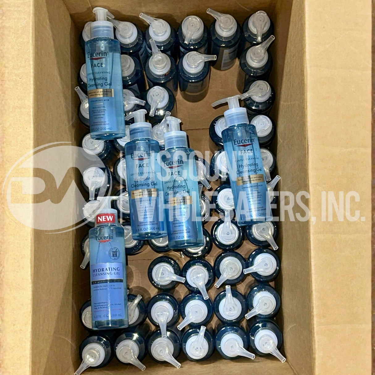 Eucerin Face Hyaluronic Acid Hydrating Cleansing Gel, 6.8 fl oz (60 Pcs Lot)