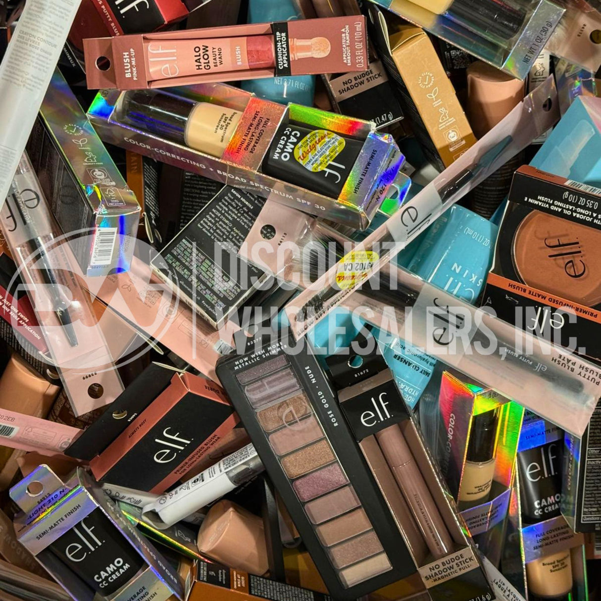 Elf Assorted Makeup Eyeshadow, Lipstick, Primer, Exfoliator And More Different Sizes and Shades (150 Pcs Lot)