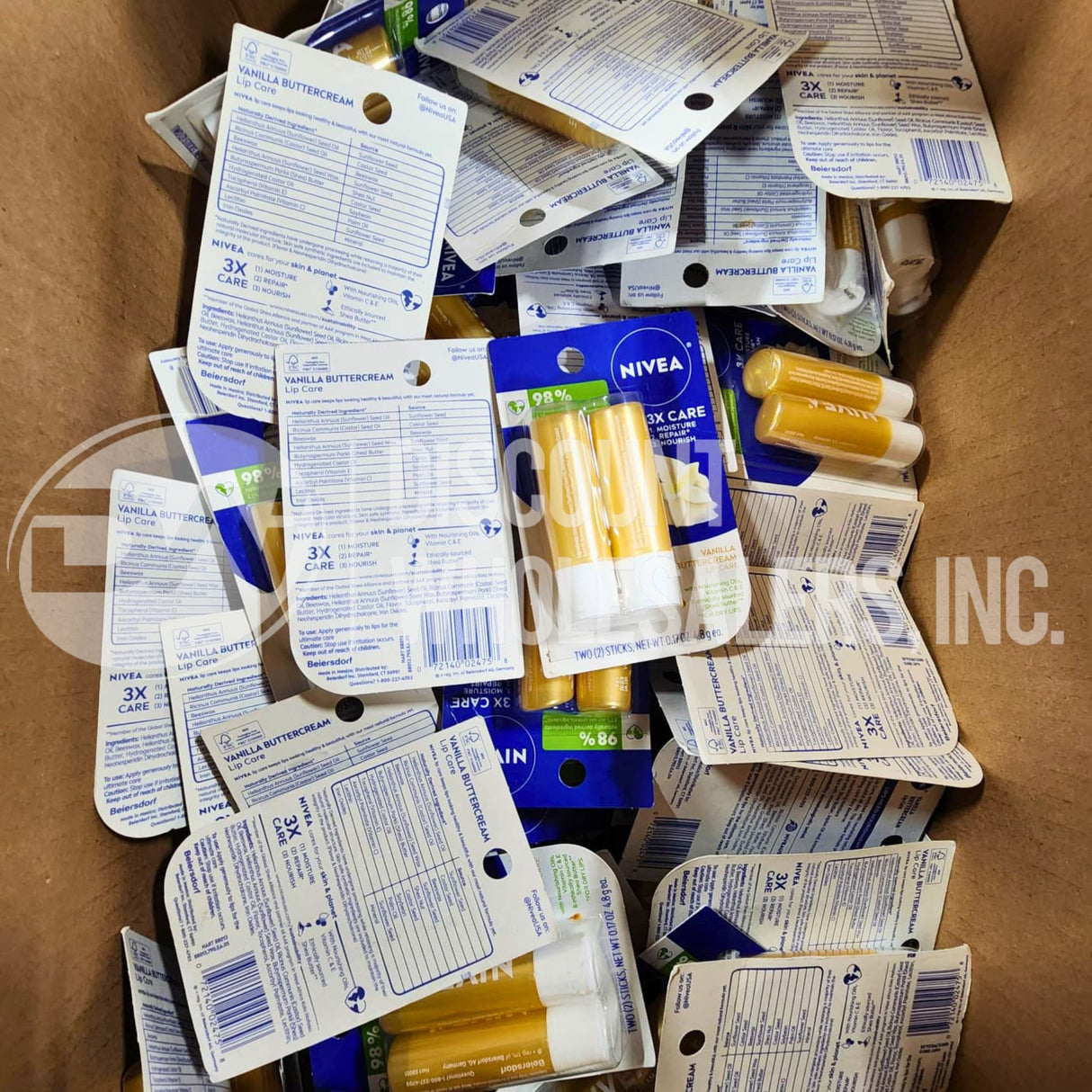 Nivea All-Day Lip Care Duo Vanilla Buttercream 0.17 Oz (220 Pcs Lot)