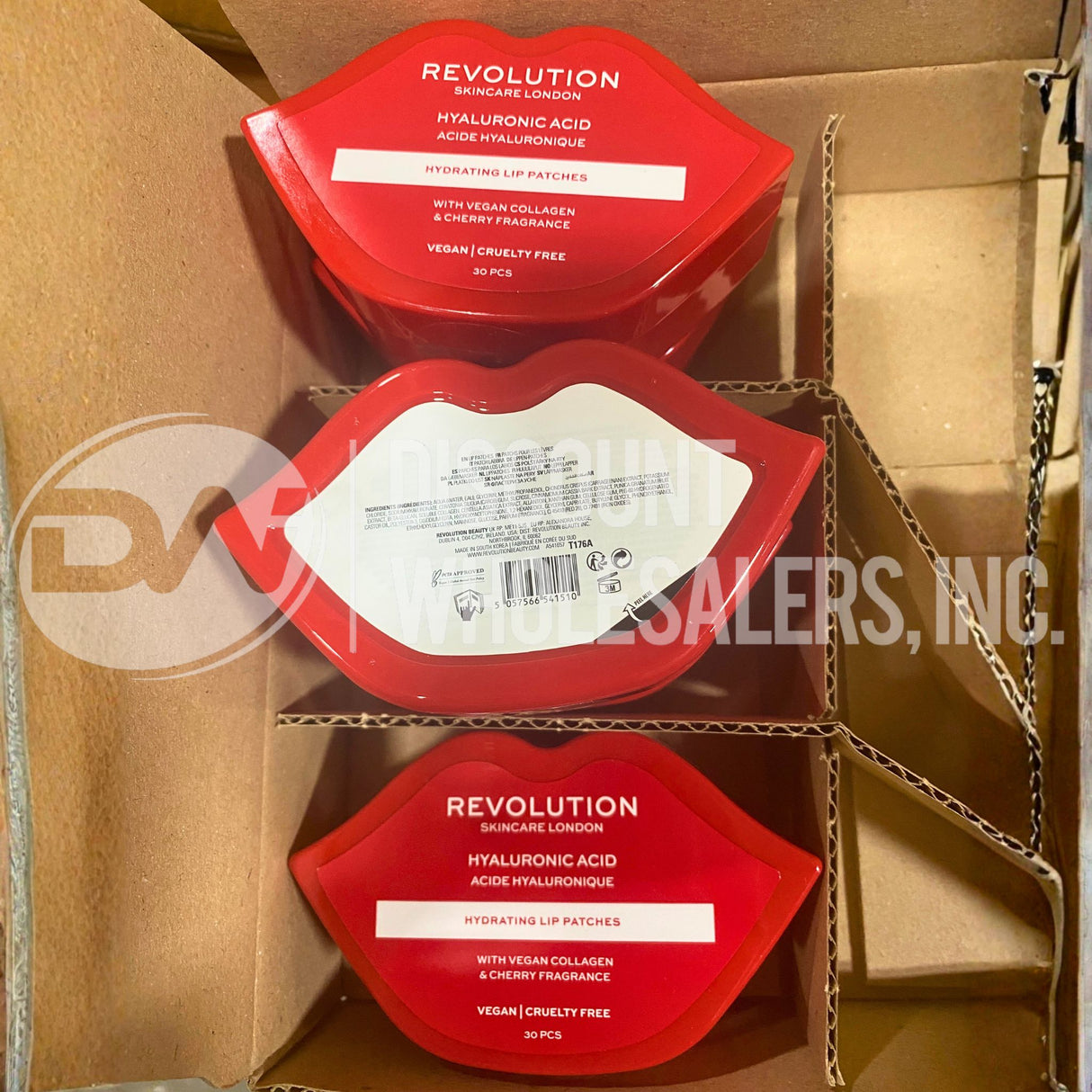 Revolution Hyaluronic Acid Lip Patches With Vegan Collagen & Cherry Fragrance (36 Pcs Lot)