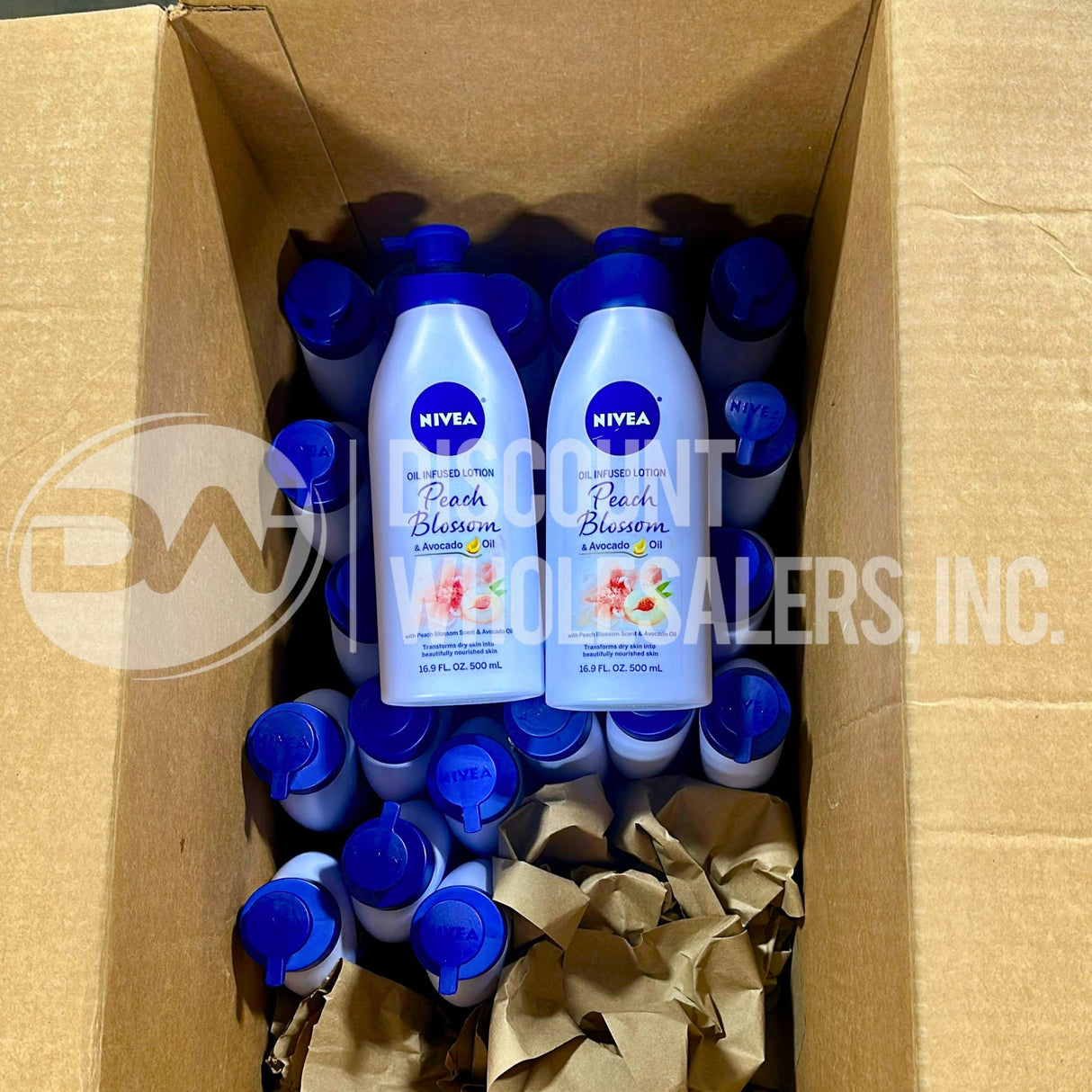 Nivea Oil Infused Peach Blossom and Avocado Oil Body Lotion, 16.9 Fl Oz (50 Pcs Lot)