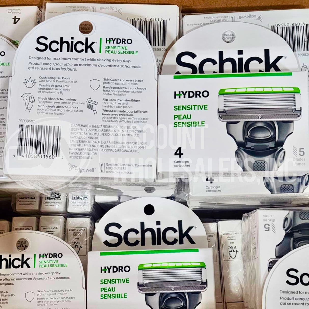Schick Hydro Sensitive 4 Cartridges 5 Blades (600 Pcs Lot)