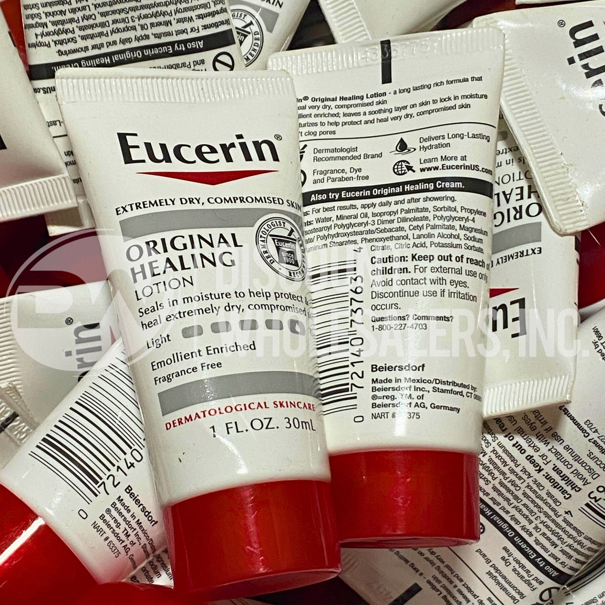 Eucerin Original Healing Lotion Unscented 1 fl oz. Travel Size (240 Pcs Lot)