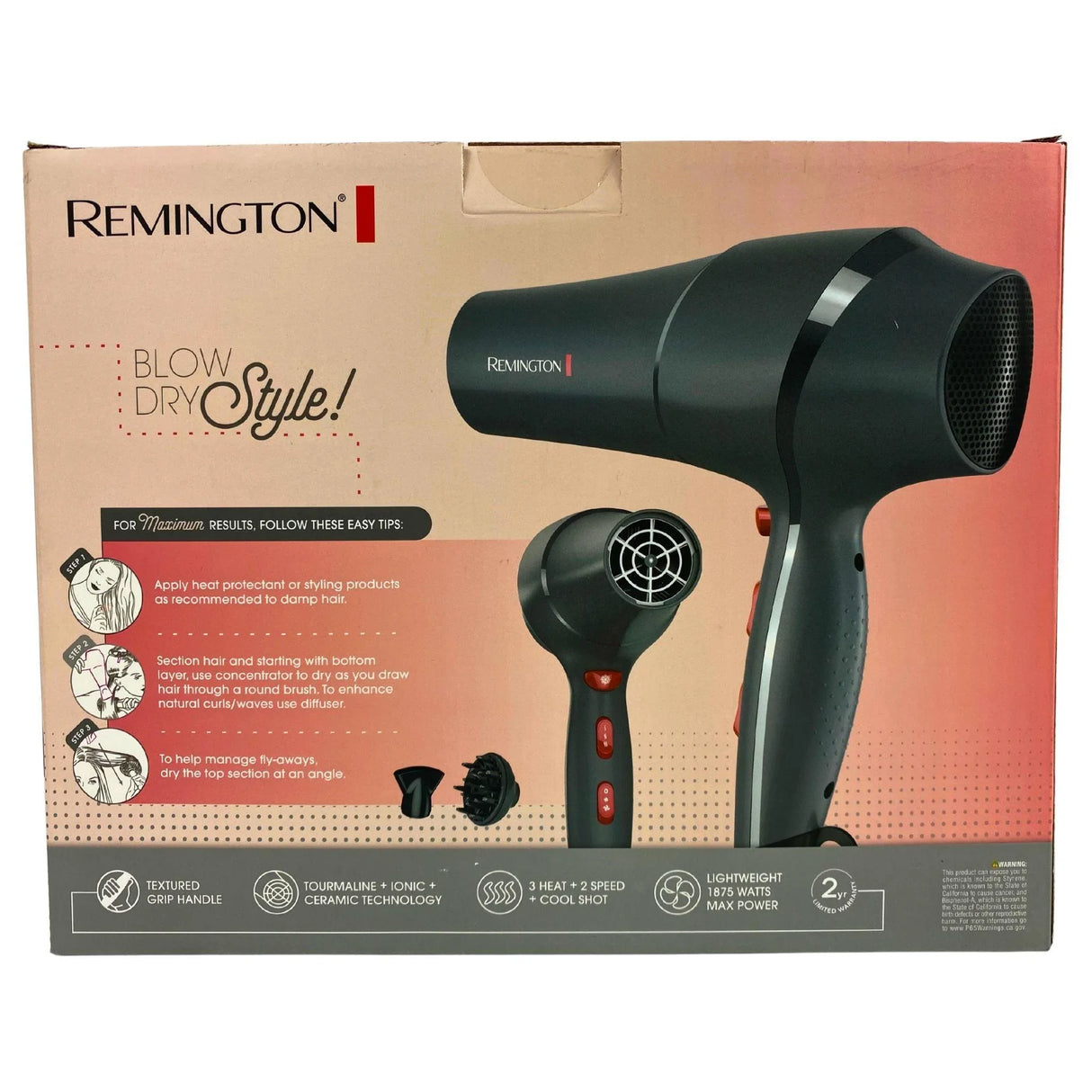 Mango Texturizado para Secado y Estilo Remington (lote de 10 piezas)
