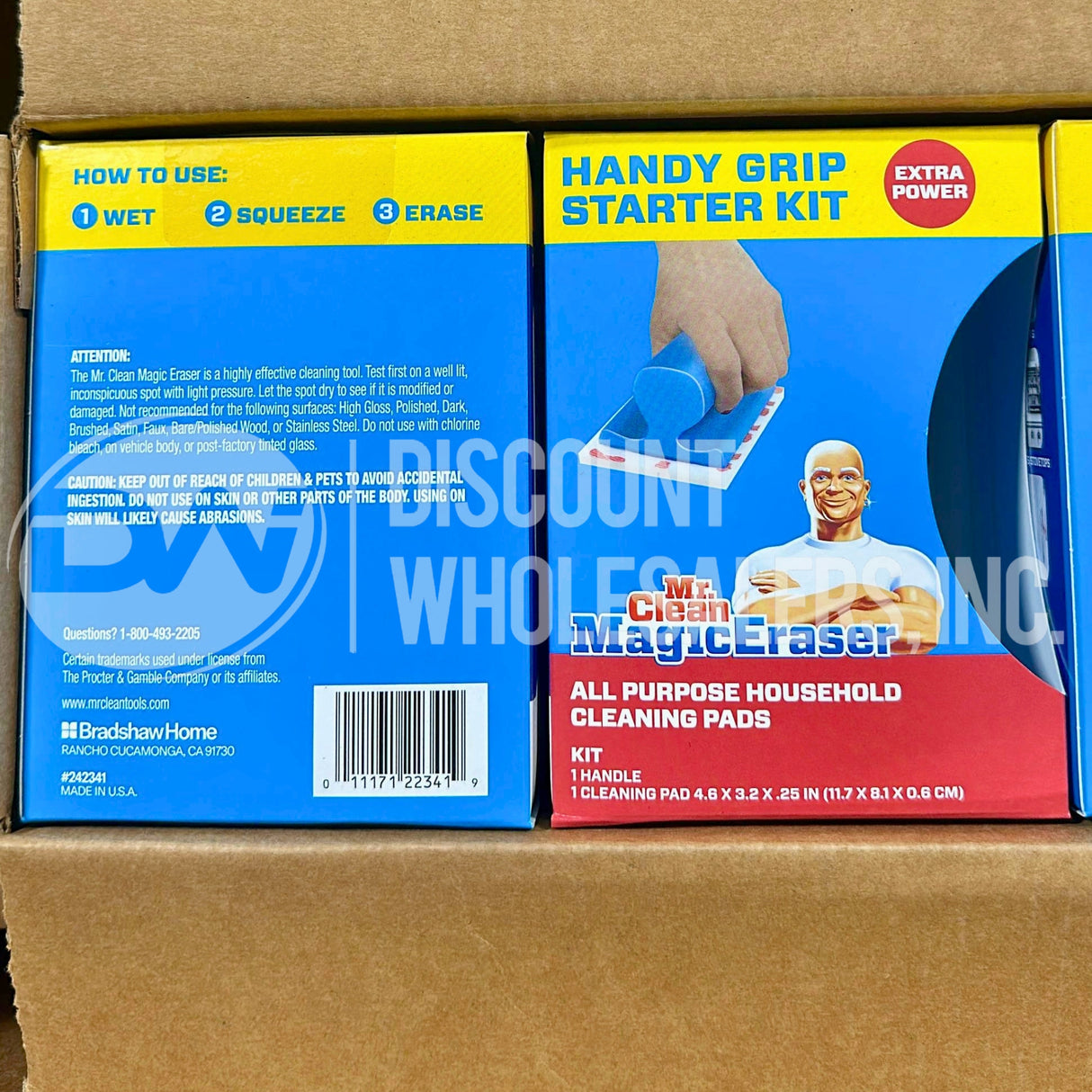 Mr. Clean Magic Eraser Scrubber Sponge with Handle, Blue (76 Pcs Lot)