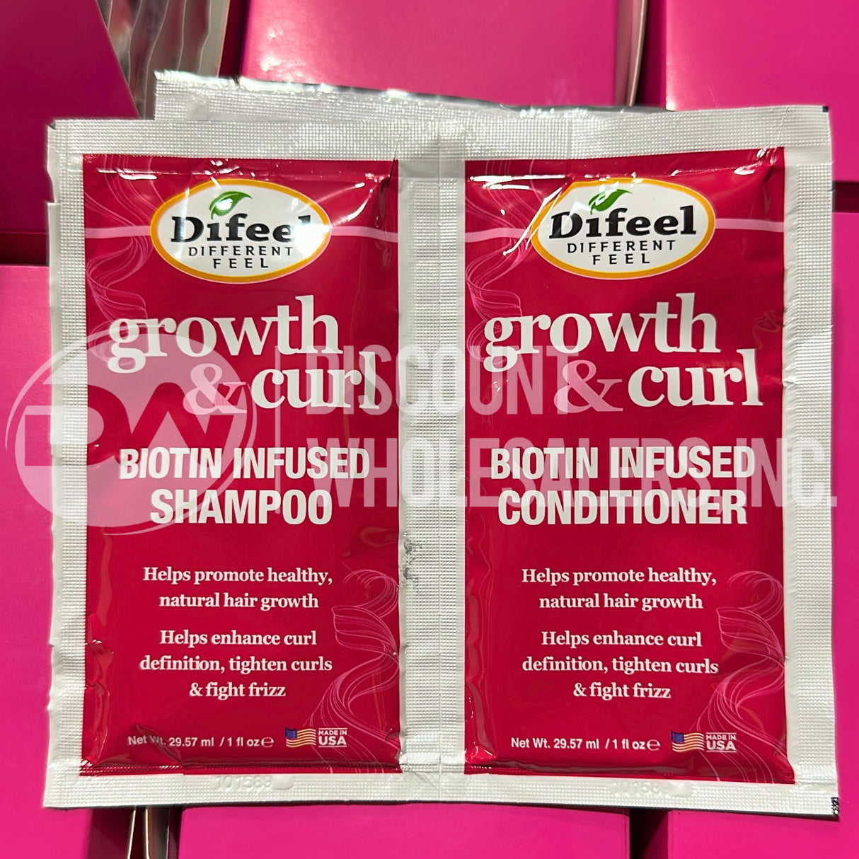 Diffel Growth & Curl Shampoo & Conditioner Duo Travel (72 Pcs Lot)