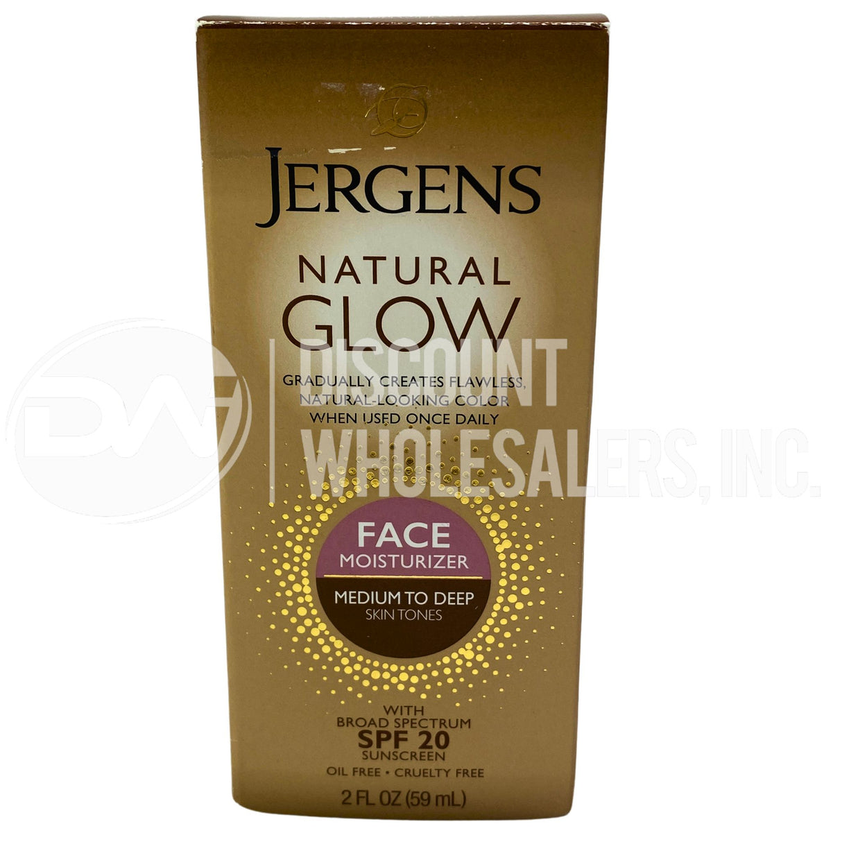 Jergens Natural Glow Face SPF 20 Medium/Deep 2 fl oz (200 Pcs Lot)