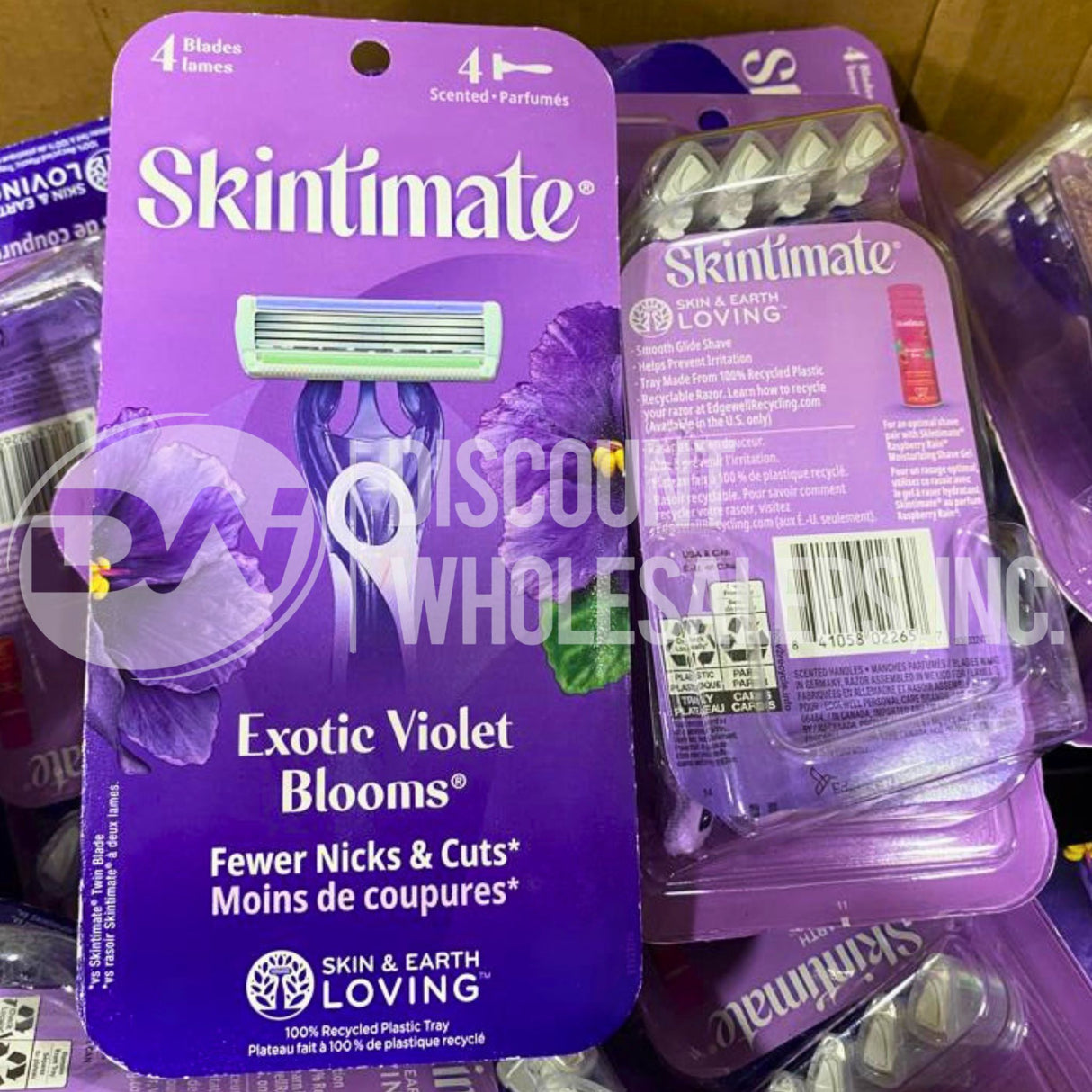 Skintimate Violet Blooms 4 Scented Blades (600 Pcs Per Pallet)