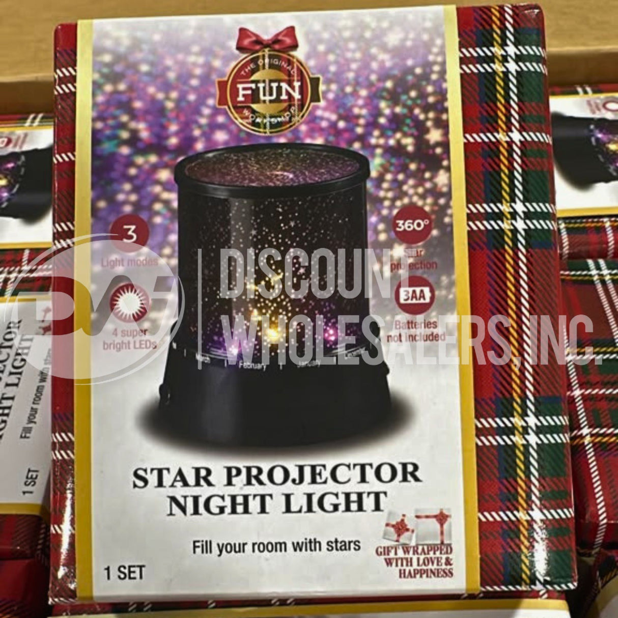 The Original Fun Workshop Star Projector Night Light Gift Wrapped (96 Pcs Lot)