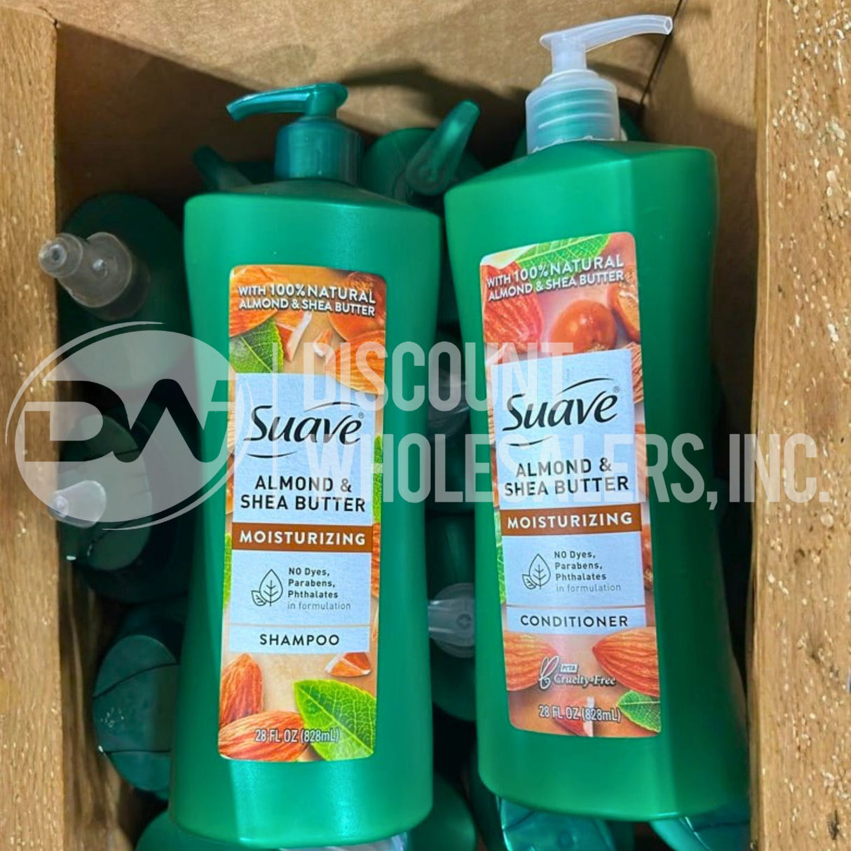 Suave Almond & Shea Butter Set Shampoo & Conditioner 28 Fl Oz (120 Pcs Lot)