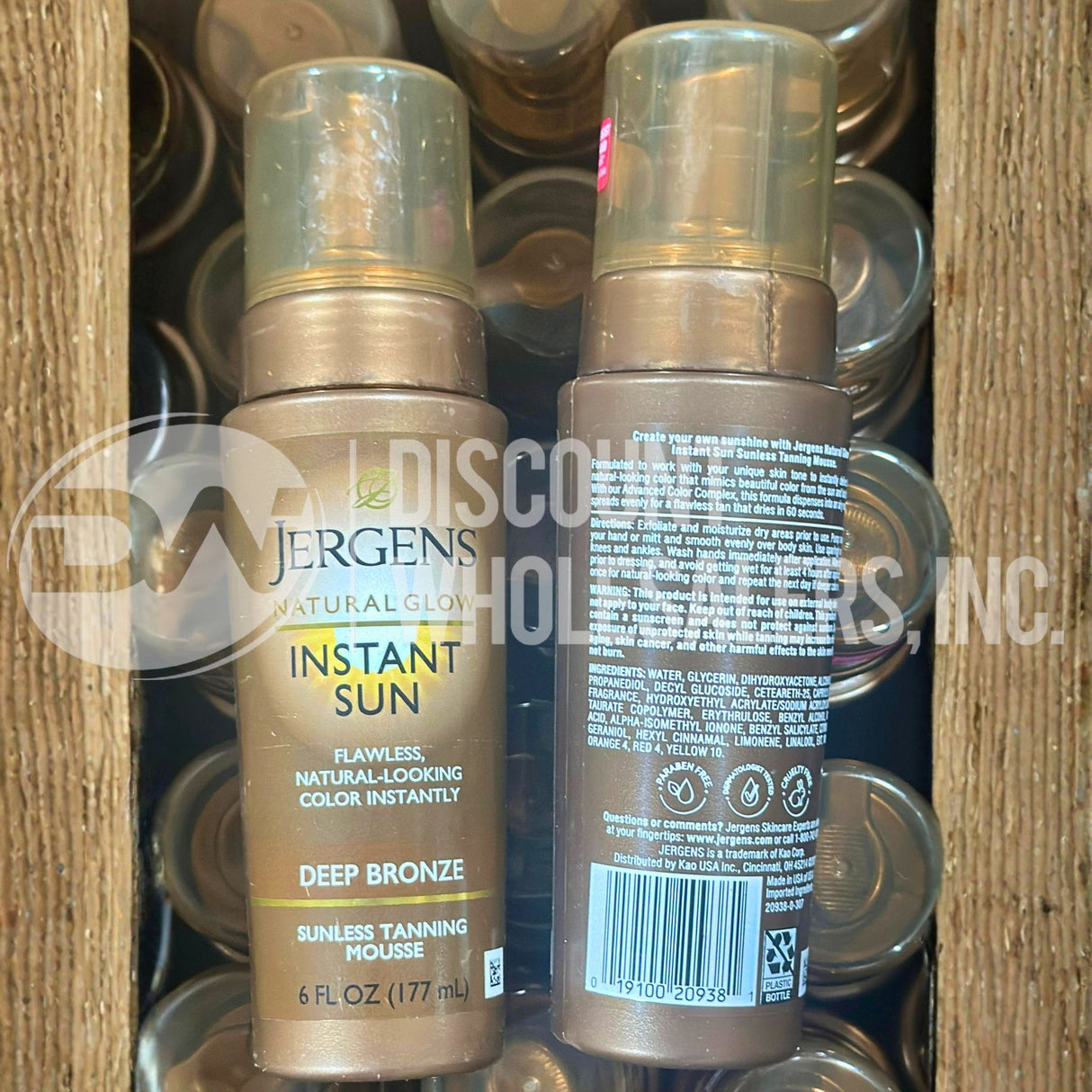 Jergens Natural Glow Instant Sun Sunless Tanning Mousse Deep Bronze 6 Oz (65 Pcs Lot)