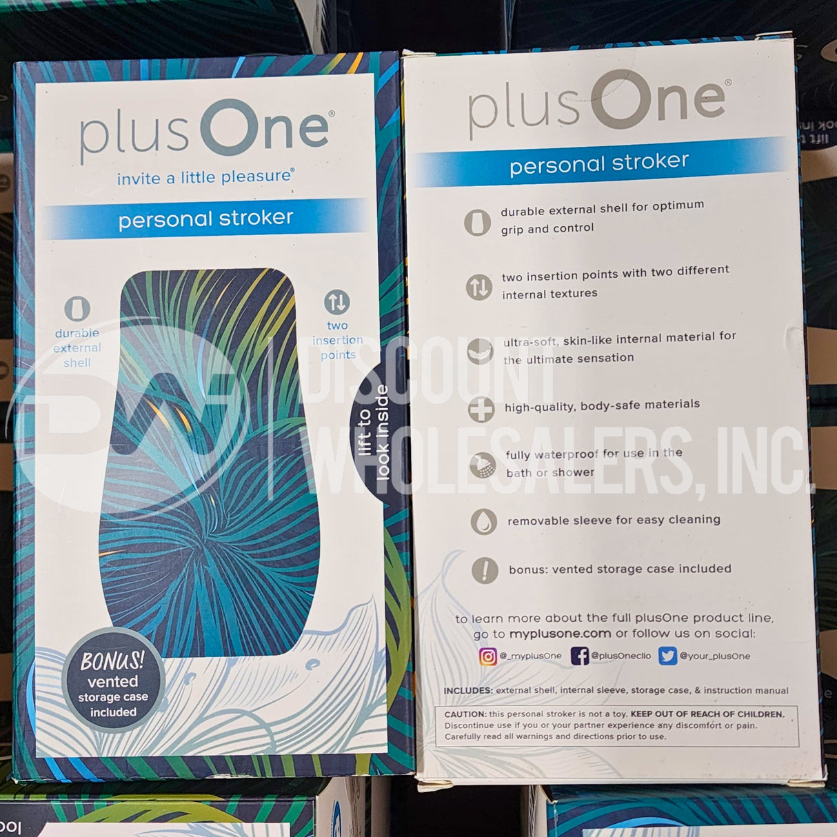 Plus One Personal Stroker With Vented Storage Case Included (60 Pcs Lot)