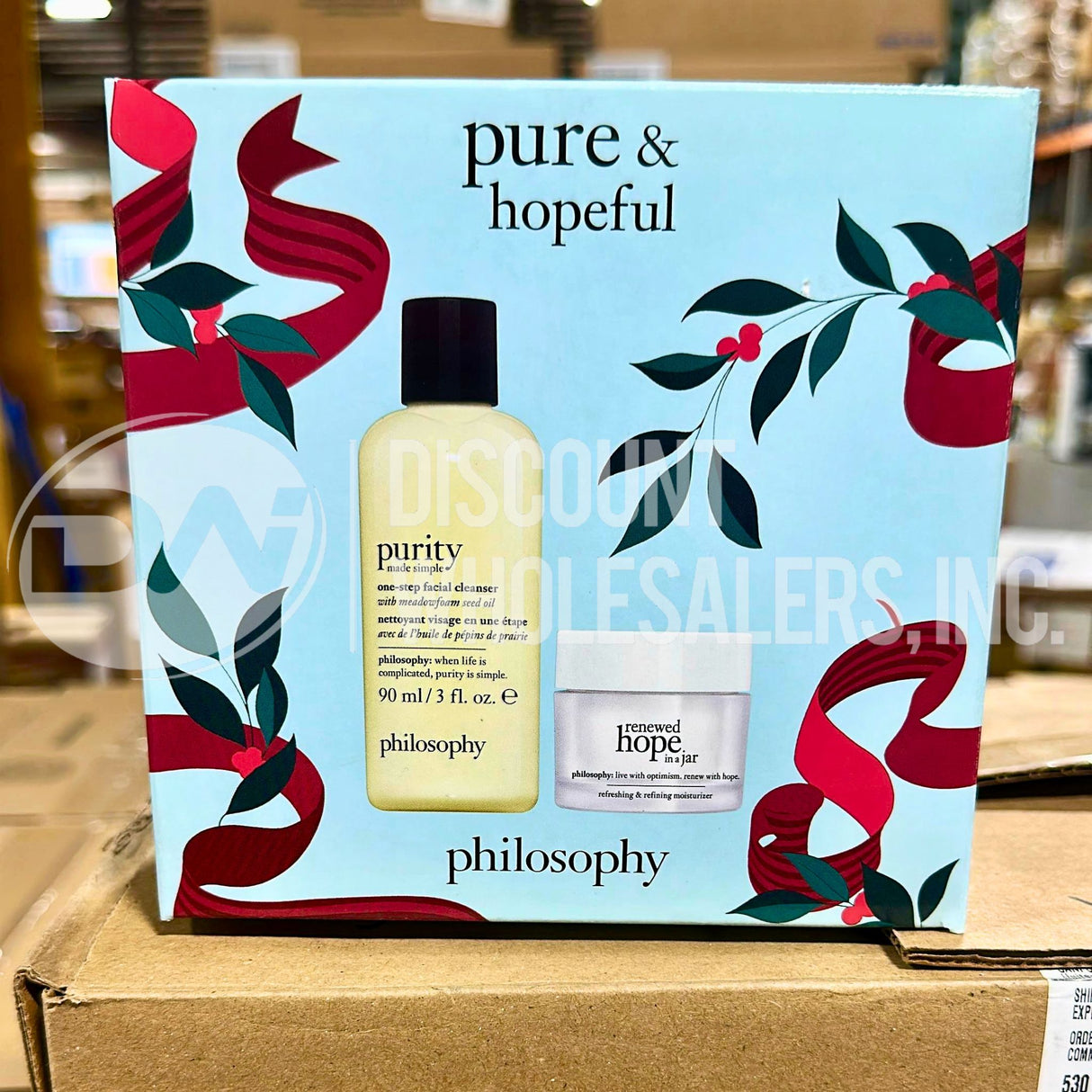 Philosophy Pure & Hopeful Skincare Gift Set Purity Cleanser Renewed Hope Jar (504 Pcs Per Pallet)