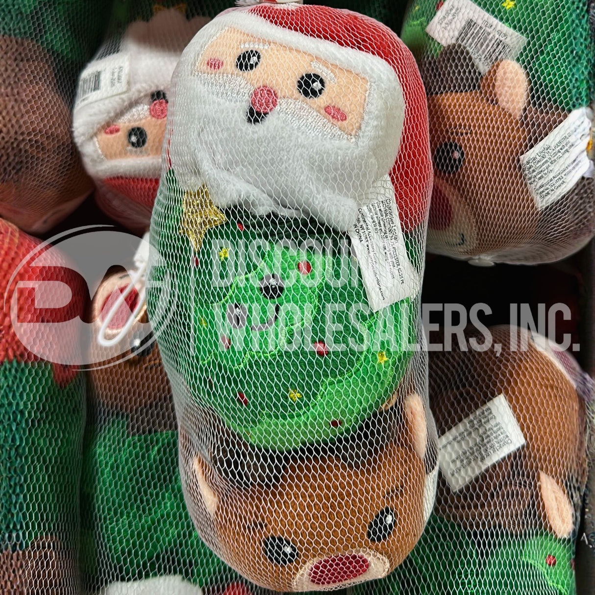 Christmas Holiday 3 Pack Shower Loofahs, Santa, Rudolph & Tree (150 Pcs Lot)