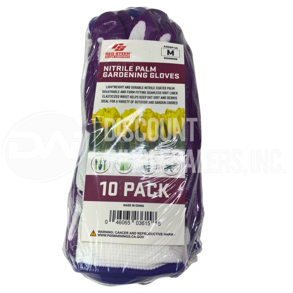 Red Steer Glove Company Nitrile Palm Gardening Gloves M Womens (600 Pcs Per Pallet)