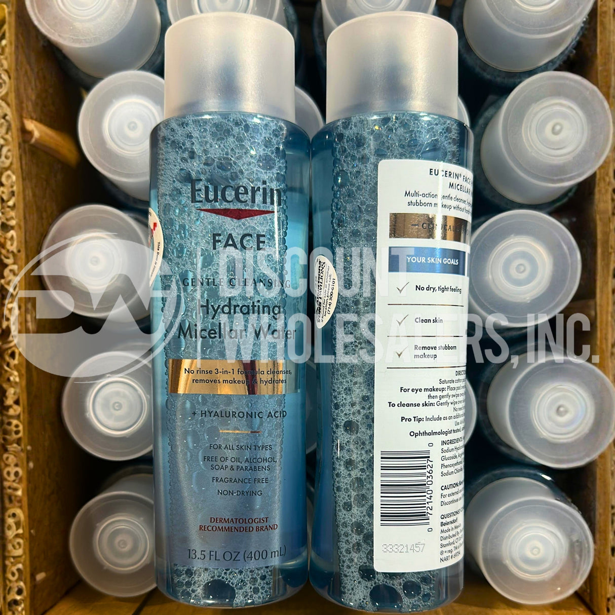 Eucerin Face Gentle Cleansing Hydrating Micellar Water with Hyaluronic Acid 13.5FL (70 Pcs Lot)