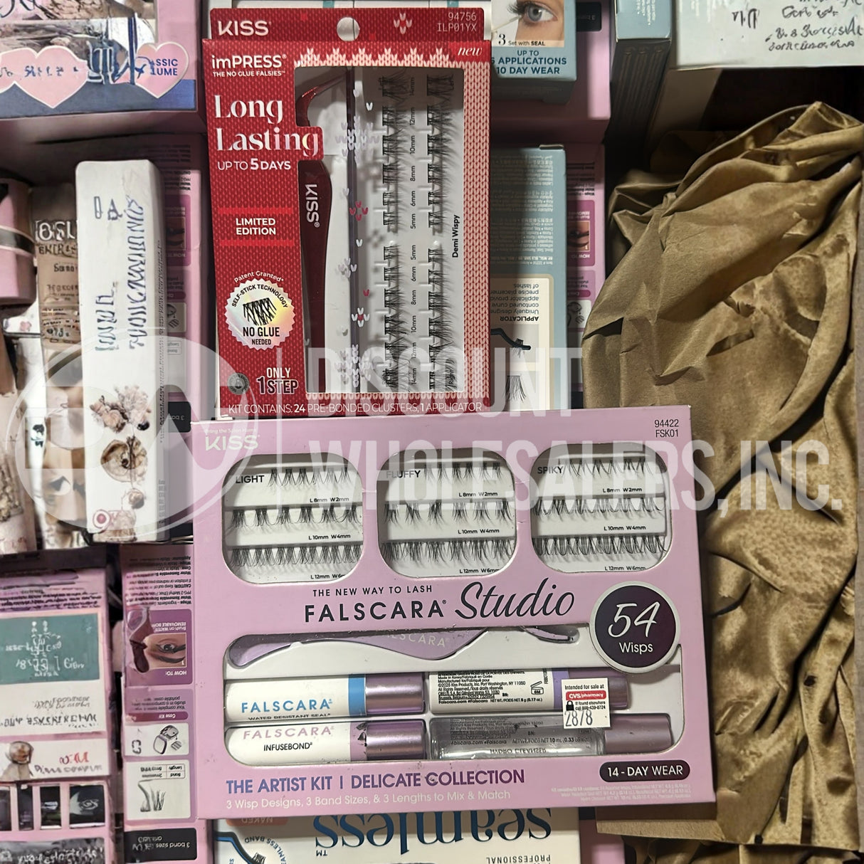 Falscara Studio, Kiss Long Lasting, Ardell Seamless Mix And More Mix (70 Pcs Lot)