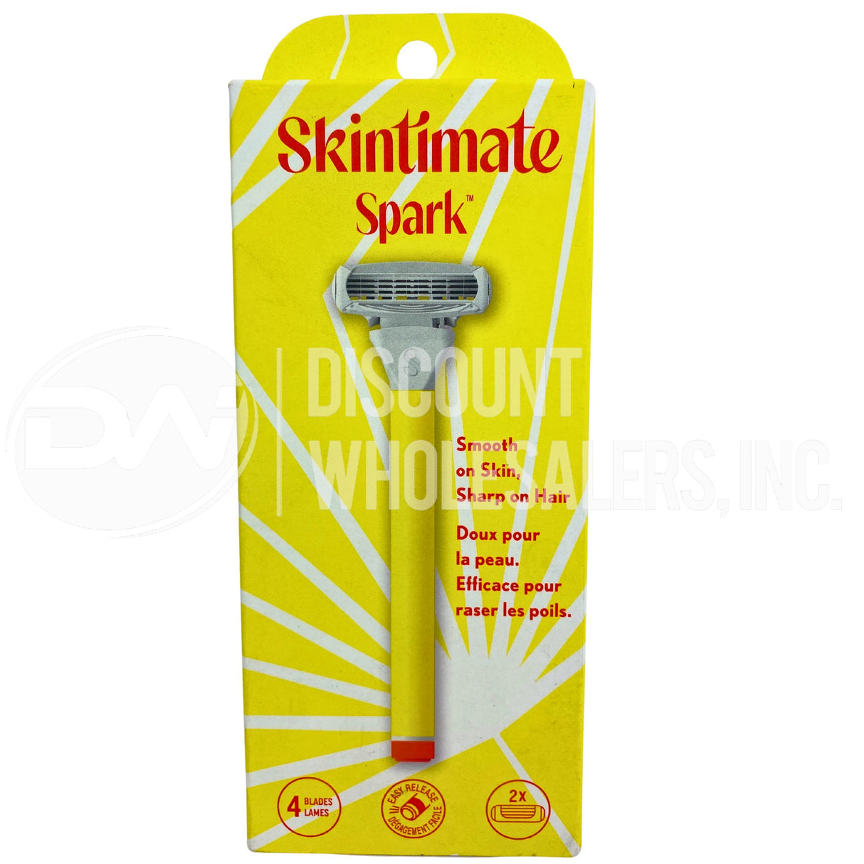 Skintimate Spark Smooth on Skin,Sharp On Hair- 4 Blades 2x Cartridges (60 Pcs Lot)