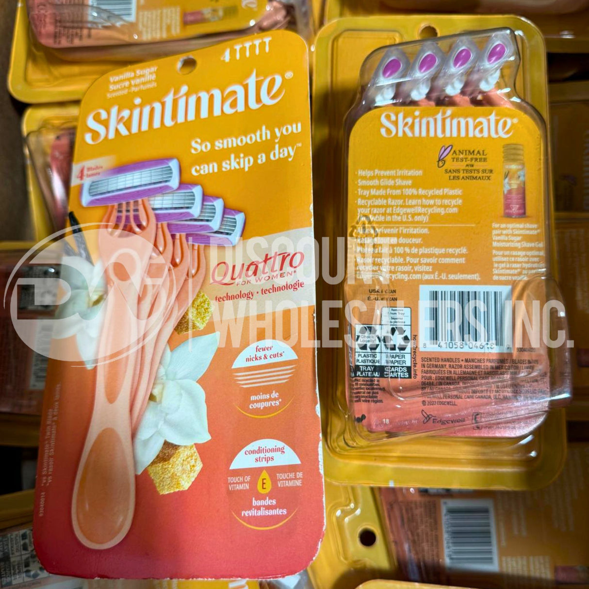 Skintimate Quattro For Women 4 Blades Vanilla Sugar (150 Pcs Lot)