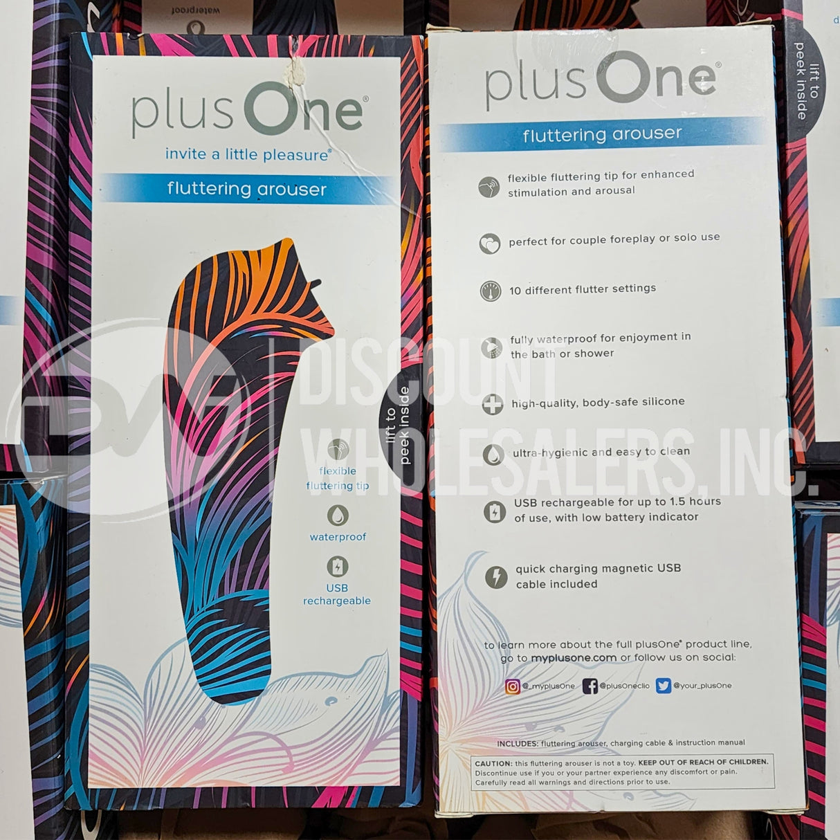 Plus One Fluttering Arouser Vibrator, Waterproof, USB Rechargeable (82 Pcs Lot)