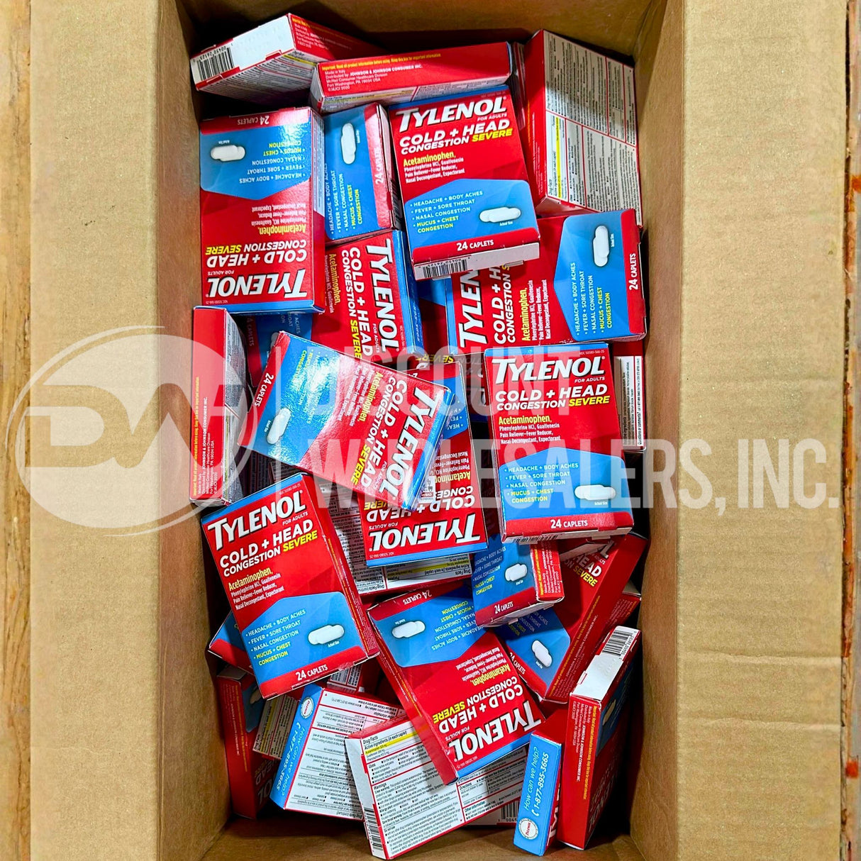 Tylenol Cold + Head Congestion Severe Medicine 24 Caplets (94 Pcs Lot)