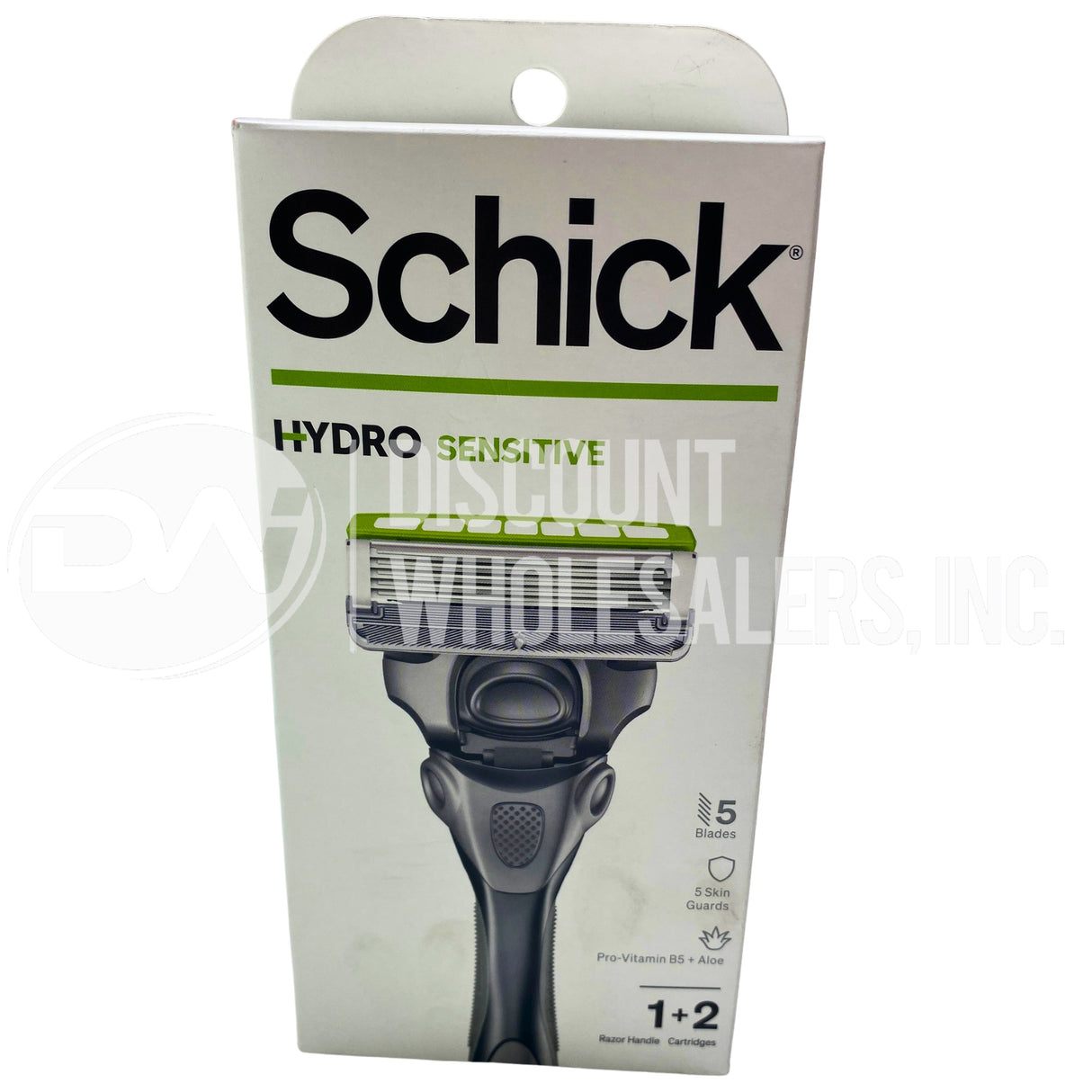 Schick Hydro Sensitive 5 blades 5 skin guards Pro-Vitamin B5 + Aloe 1 Razor + 2 Cartridges (300 Pcs Lot)