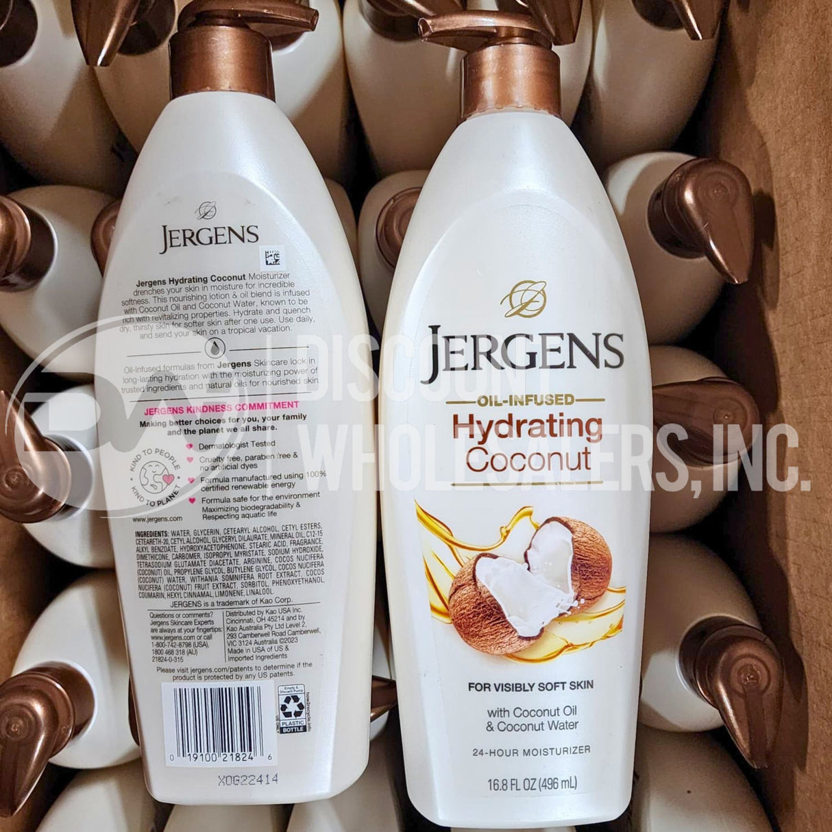 Jergens Hydrating Coconut Body Lotion 16.8 Oz Dry Skin (140 Pcs Lot)