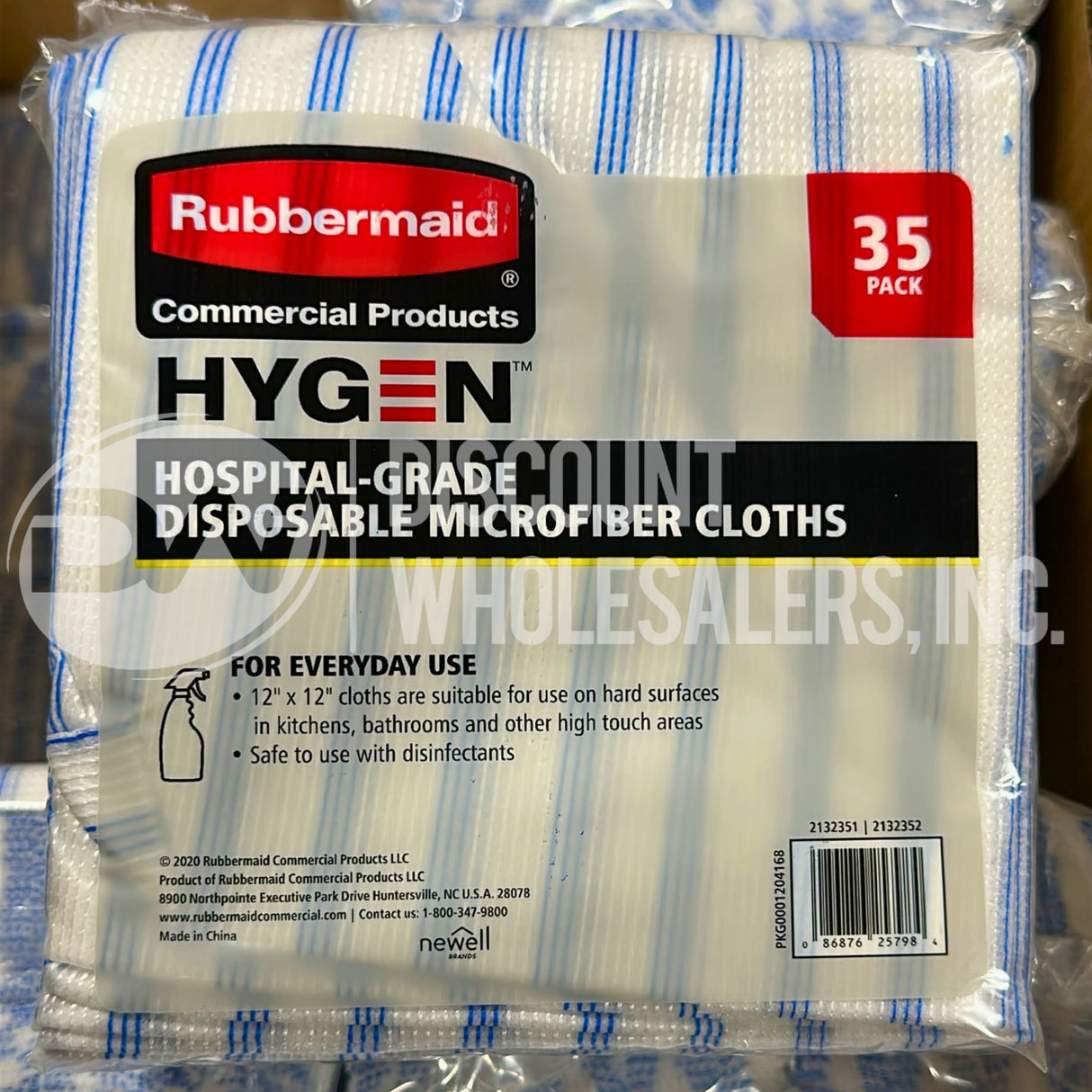 Rubbermaid Hygen Hospital-Grade Disposable Microfiber Cloths 35 Pack (72 Pcs Lot)