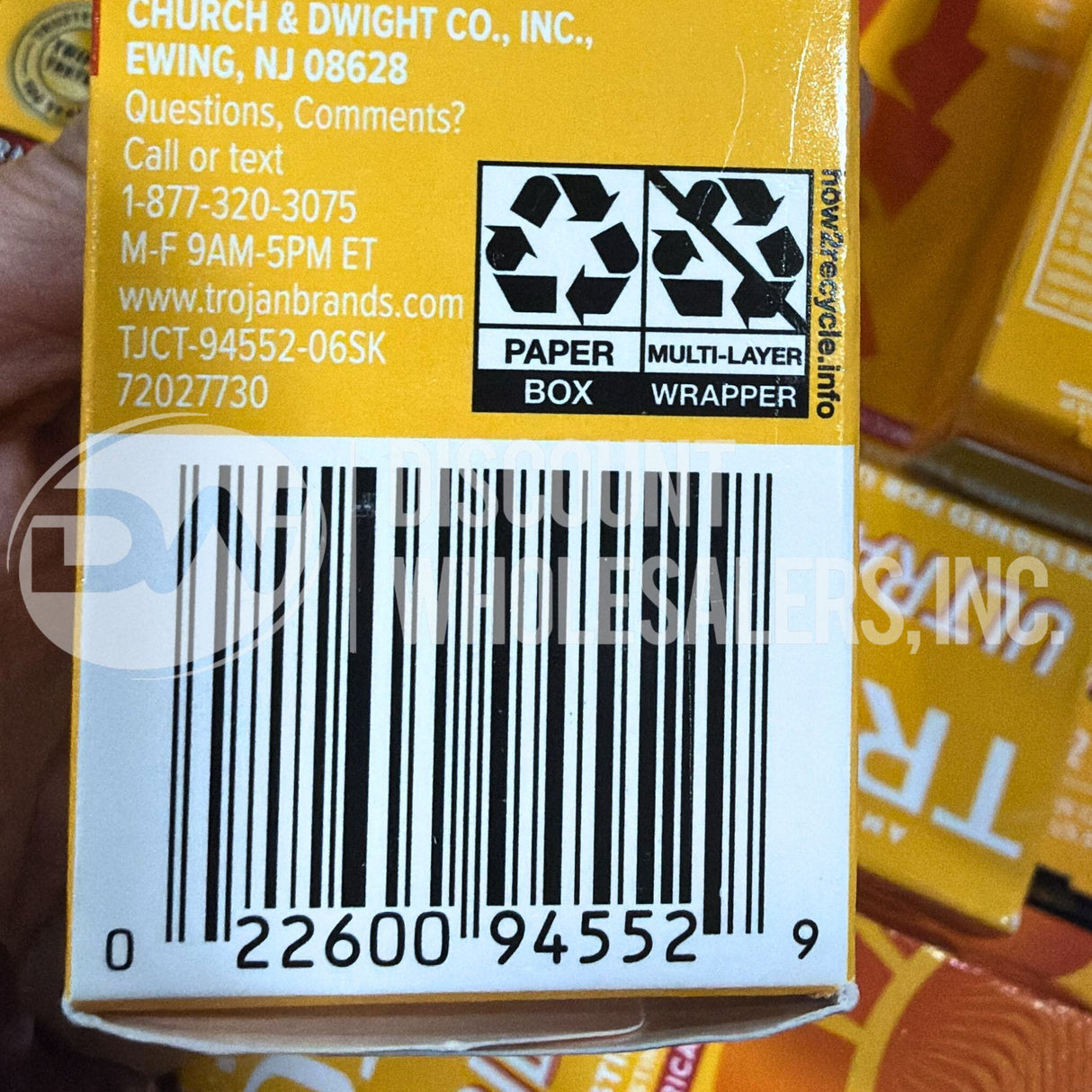 Trojan Ultra Ribbed Spermicidal Lubricated Latex Condoms (100 Pcs Lot)