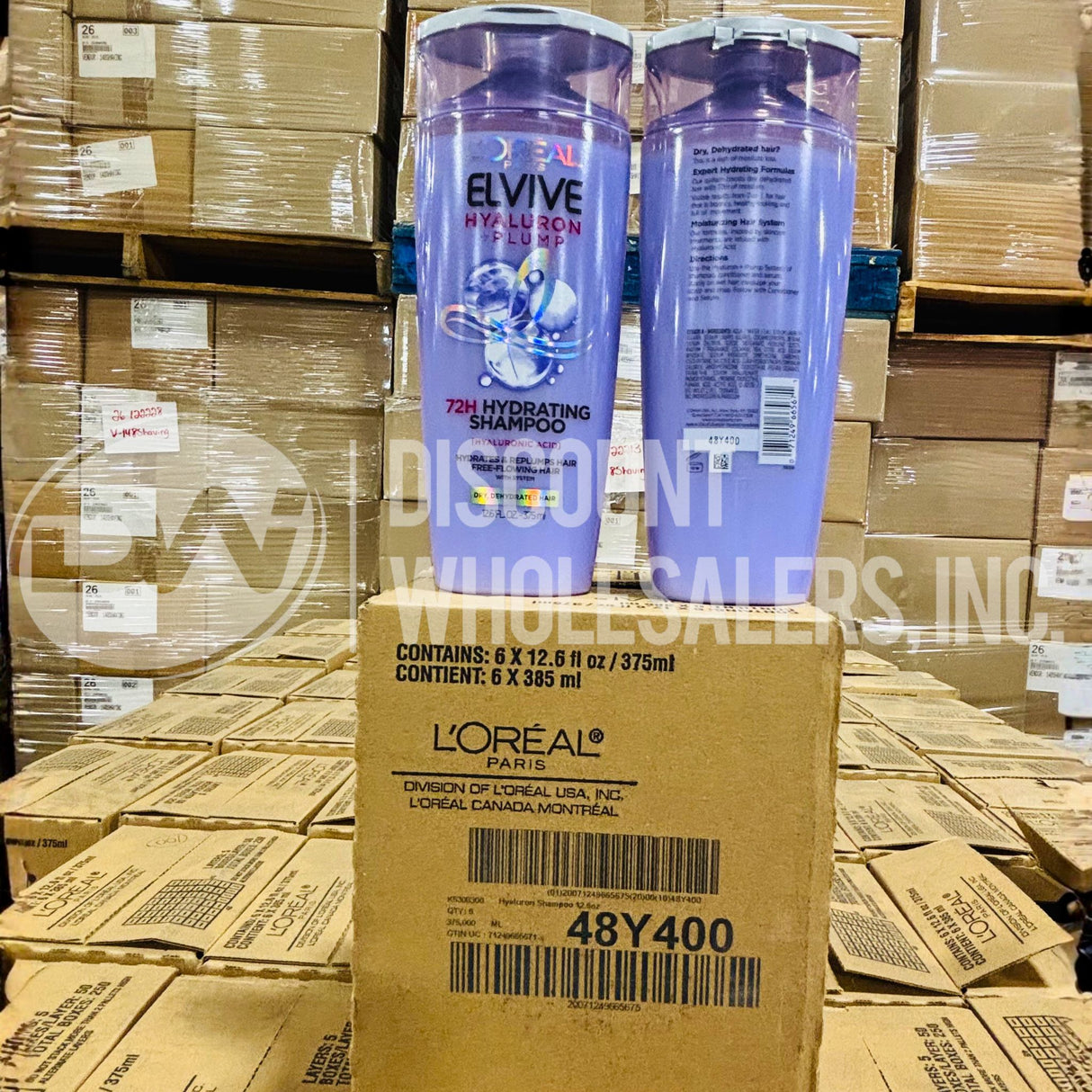 L'oreal Elvive Hyaluron + Plump Shampoo - 12.6 Fl Oz (600 Pcs Per Pallet)