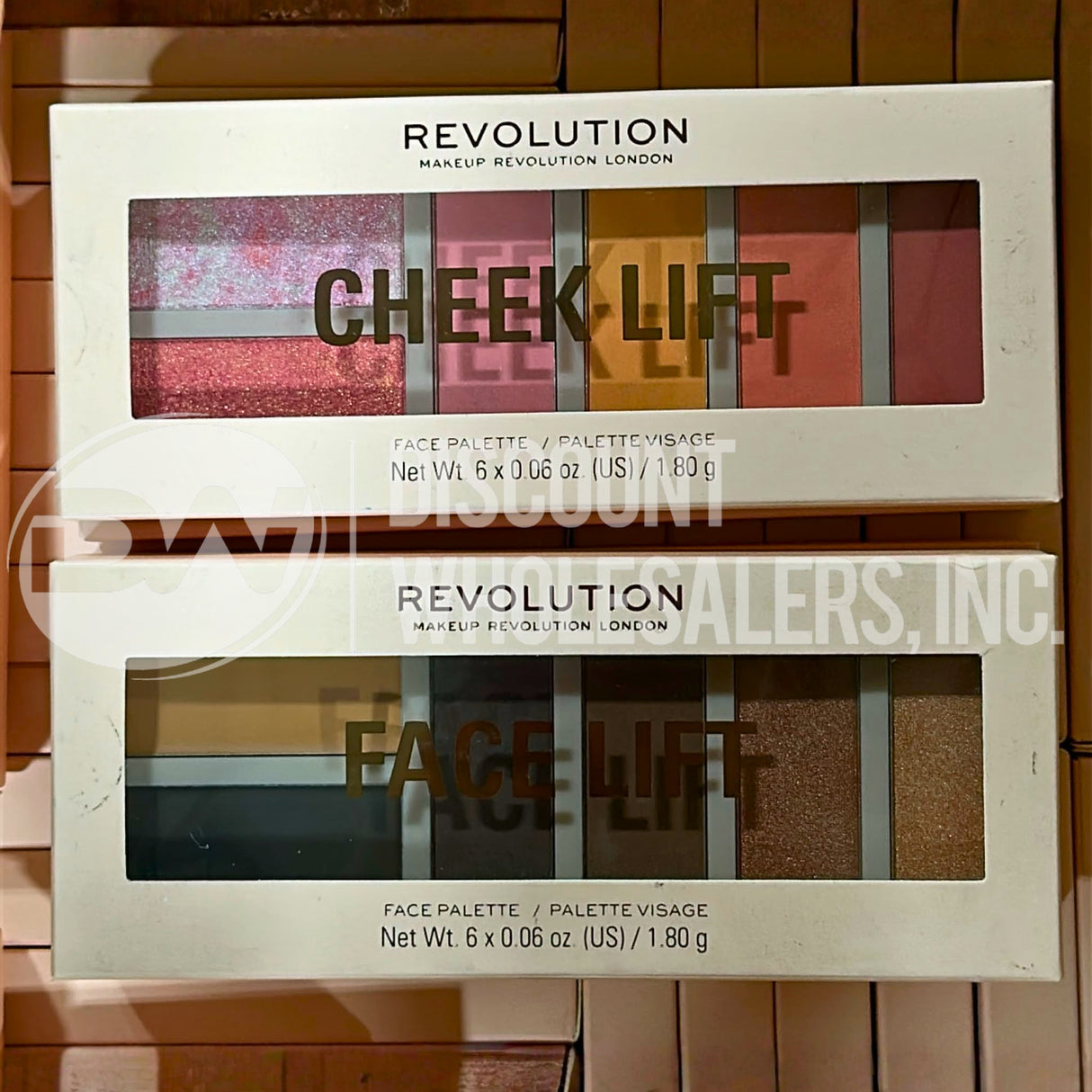 Makeup Revolution Cheek Lift Palette - Pink Energy and Pace Palette Tan-Deep Mix 0.06 oz (95 Pcs Lot)