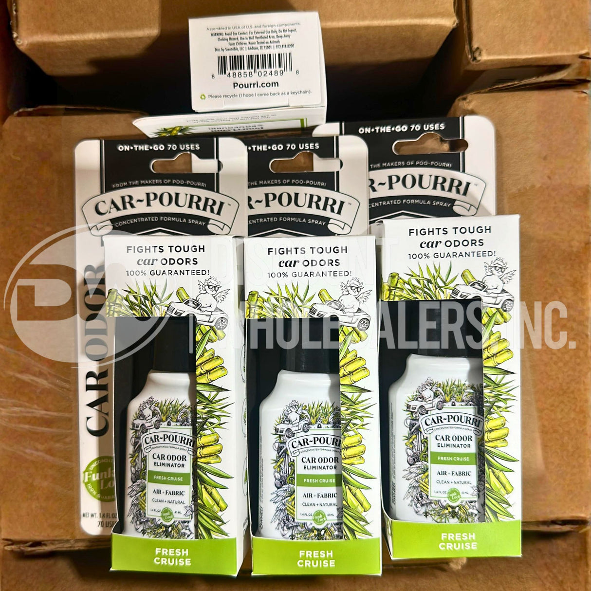 Car-Pourri Fresh Cruise Car Odor Eliminator 1.4 oz (348 Pcs Lot)