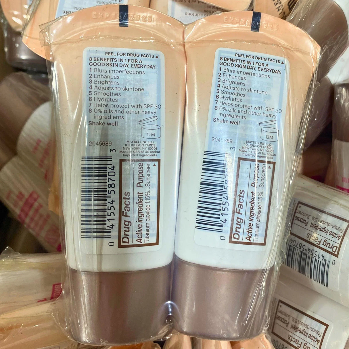 Maybelline Dream BB Fresh Skin Hydrating Beauty Balm 8-in-1 Broad Spectrum SPF 30 100 Sheer Tint (92 Pcs Lot)