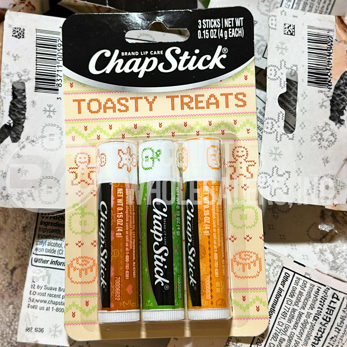 Chapstick 3ct Toasty Treats Limited Edition Lip Care (130 Pcs Lot)