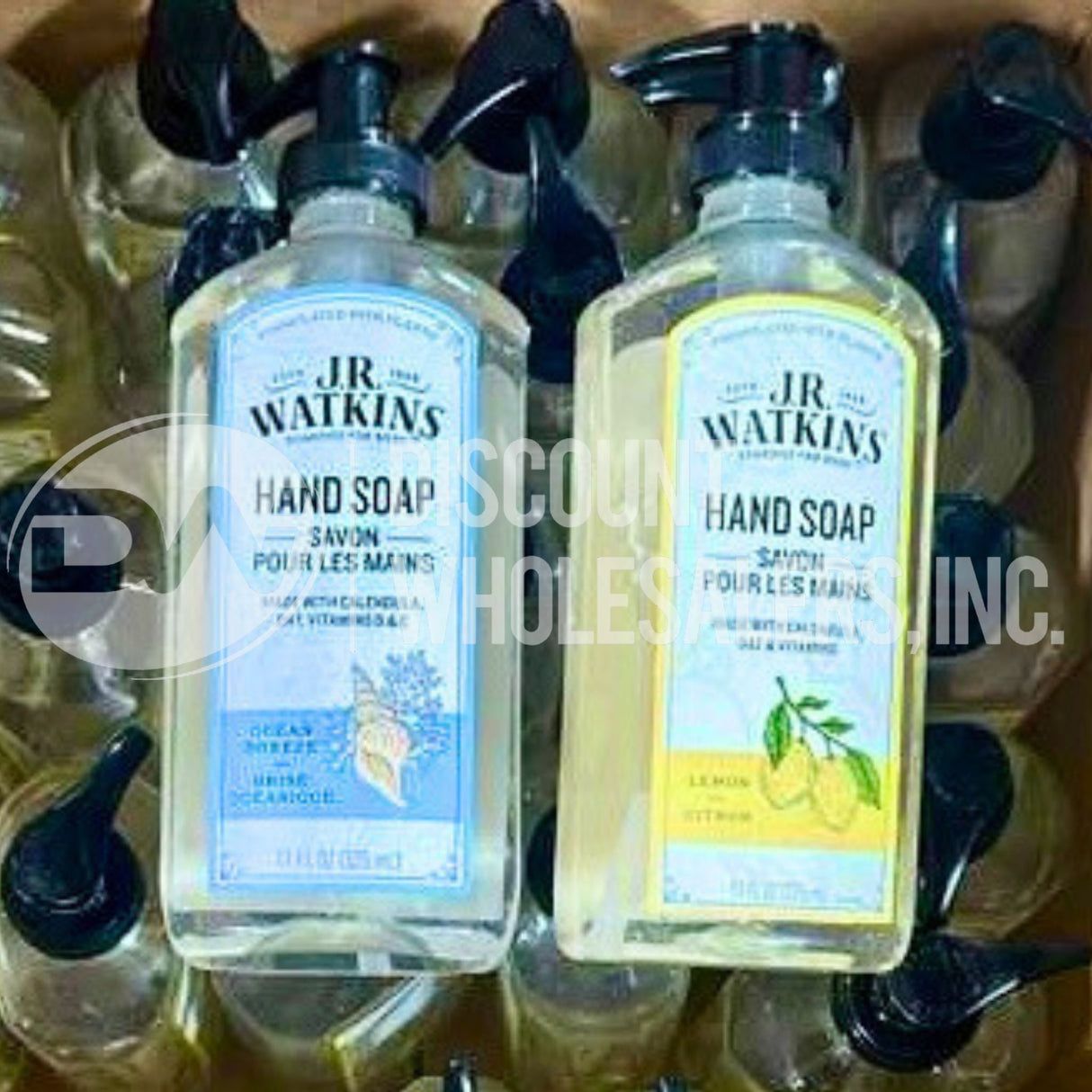 J.R. Watkins Foaming Hand Soap Pumps Ocean Breeze And Lemon Mix 11 fl oz (70 Pcs Lot)