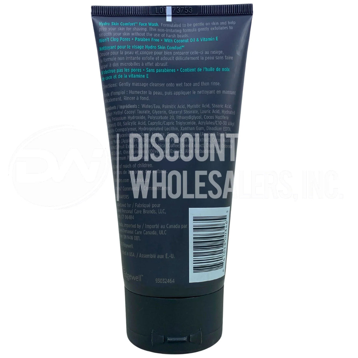 Schick Hydro Skin Comfort Gentle Exfoliating Coconut Oil & Vitamin E Face Wash 5.0 FL OZ (60 Pcs Lot)