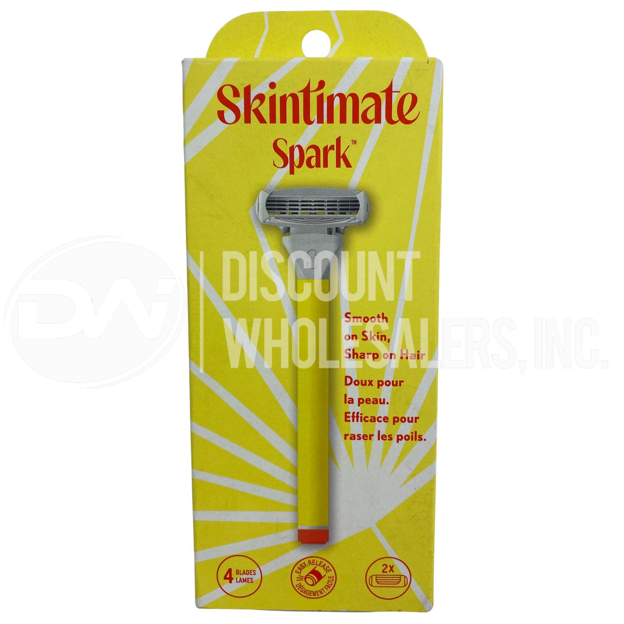 Skintimate Spark Smooth on Skin,Sharp On Hair- 4 Blades 2x Cartridges (600 Pcs Per Pallet)